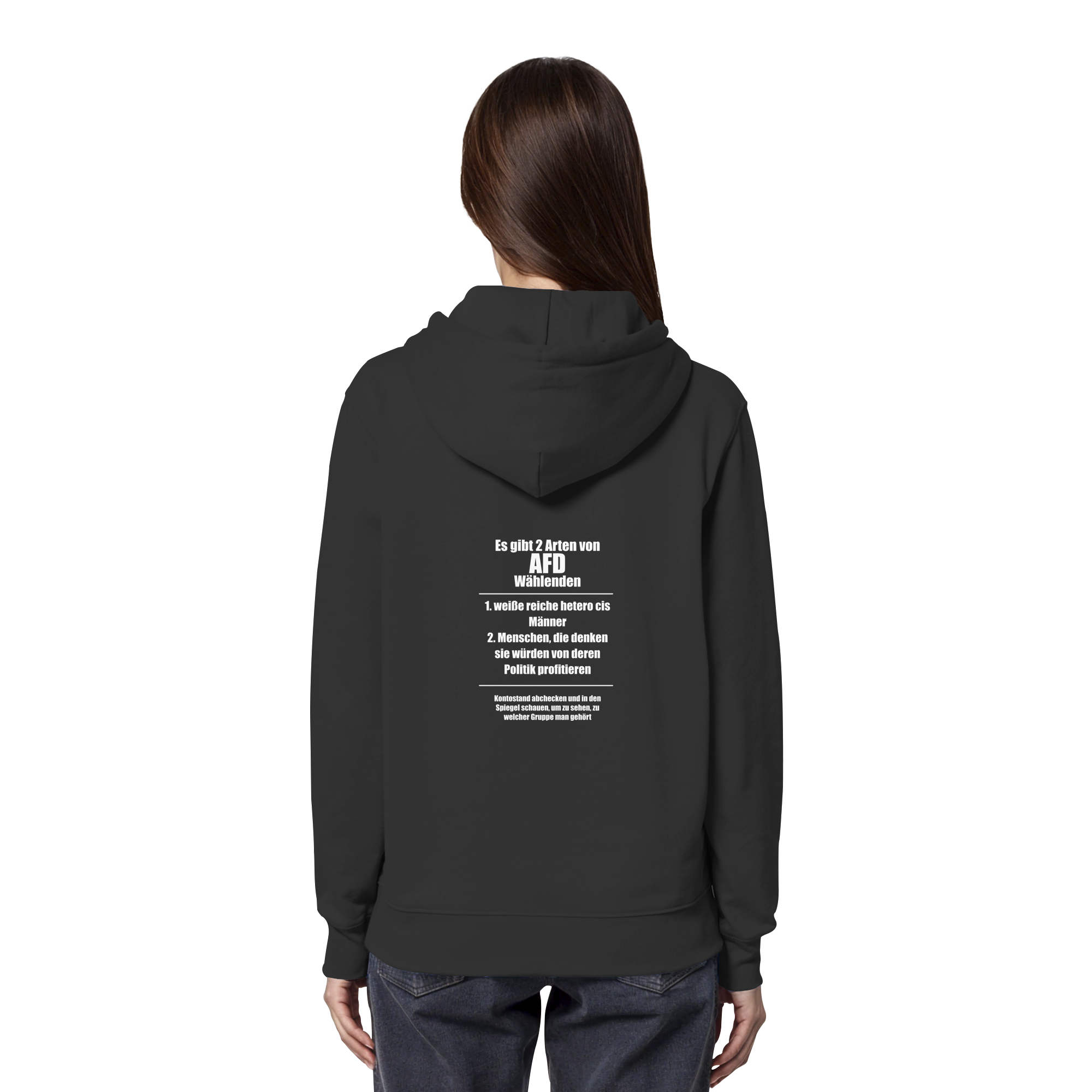 Es gibt 2 Arten von AfD Wählenden Backprint (dunkel) - Organic Hoodie