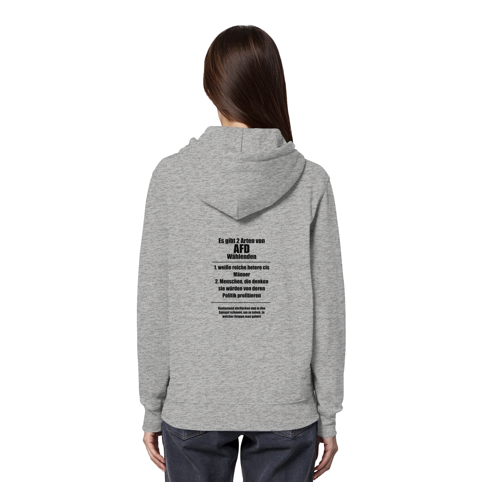 Es gibt 2 Arten von AfD Wählenden Backprint (hell) - Organic Hoodie
