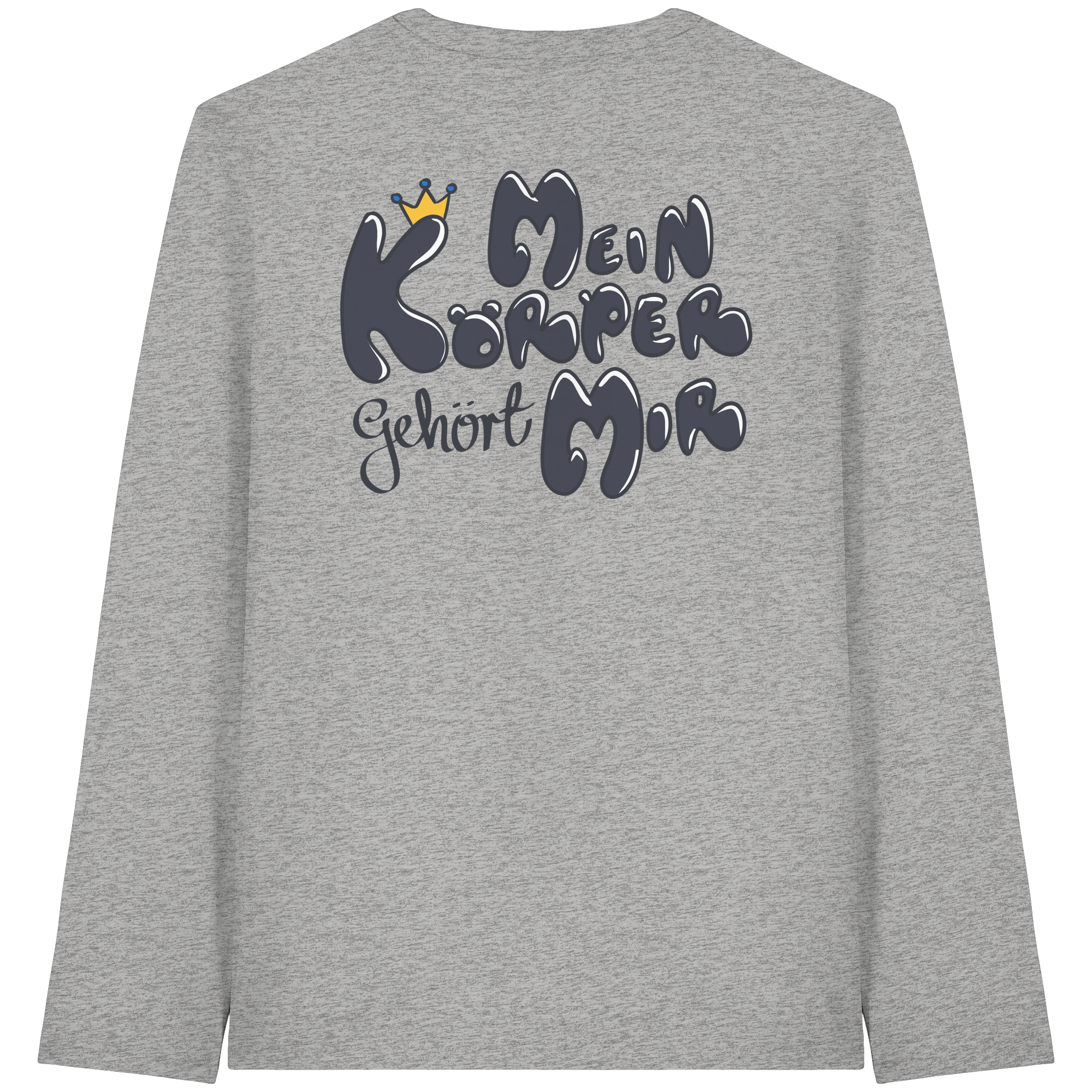 Mein Körper gehört mir "Schwarze Edition" Backprint - Organic Longsleeve T-Shirt