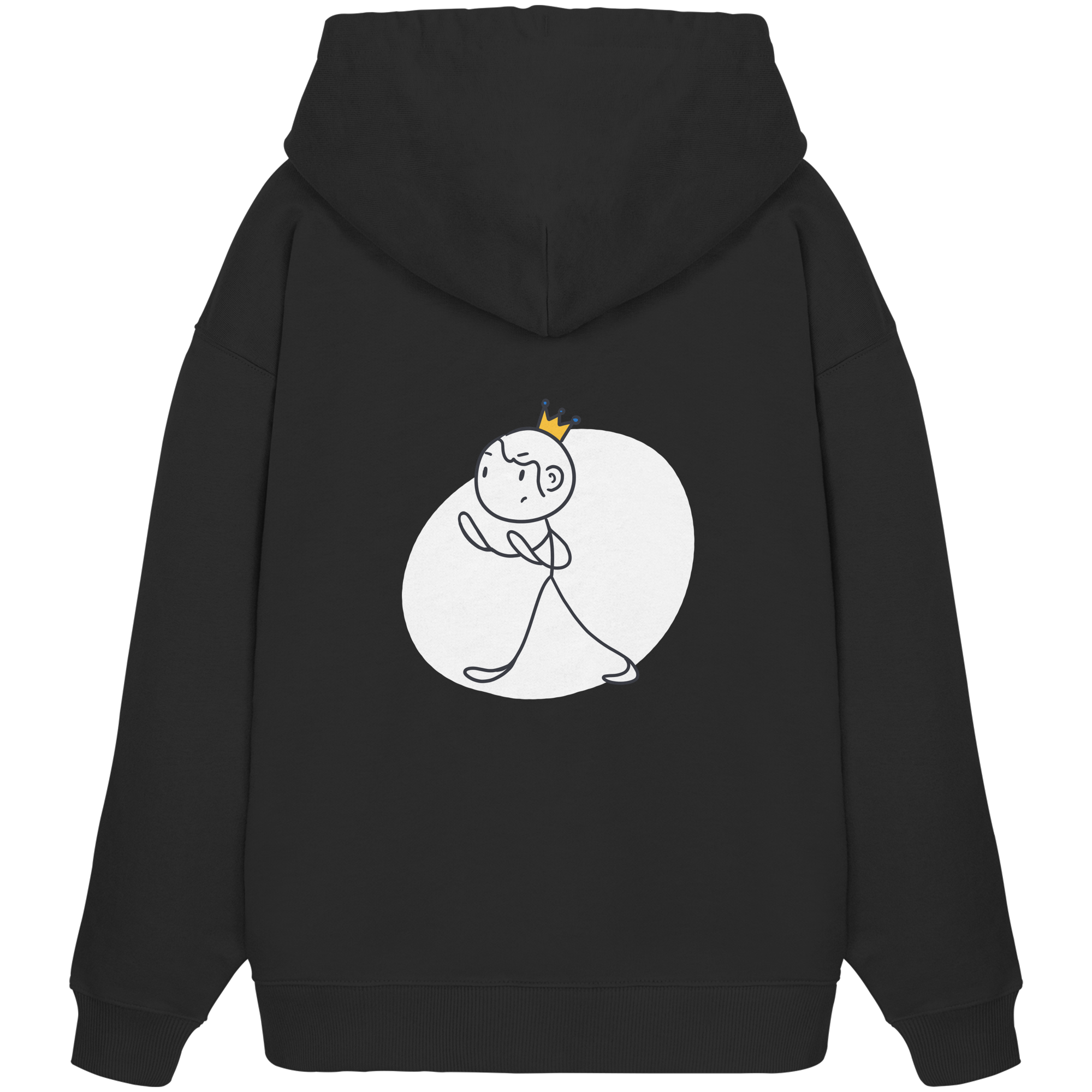 Survivor Queens Logo "Schriftzug Edition" mit Seelenmännchen "Selbstverteidigung Edition" Backprint (dunkel) - Organic Oversize Hoodie