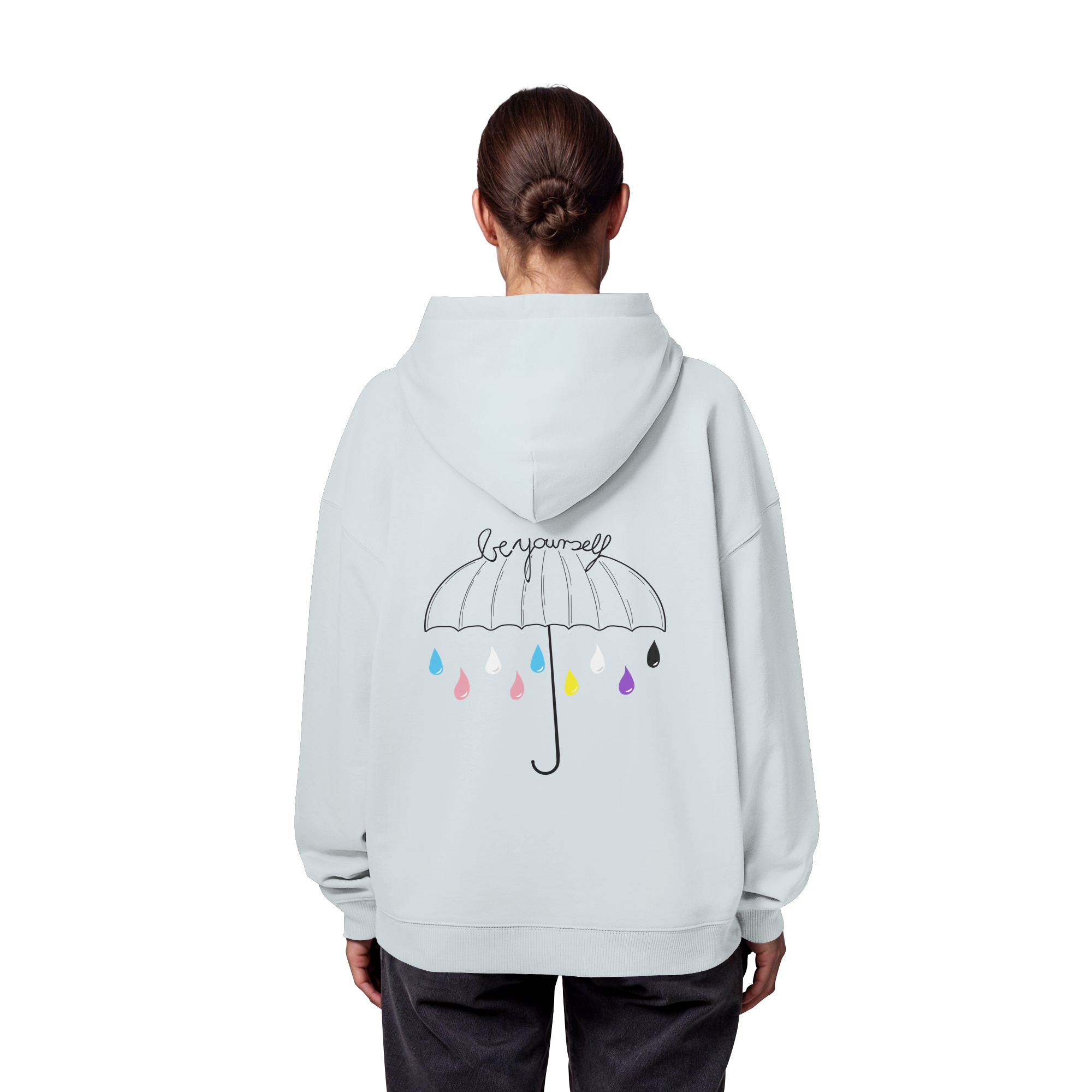 Trans Umbrella Backprint - Organic Oversize Hoodie