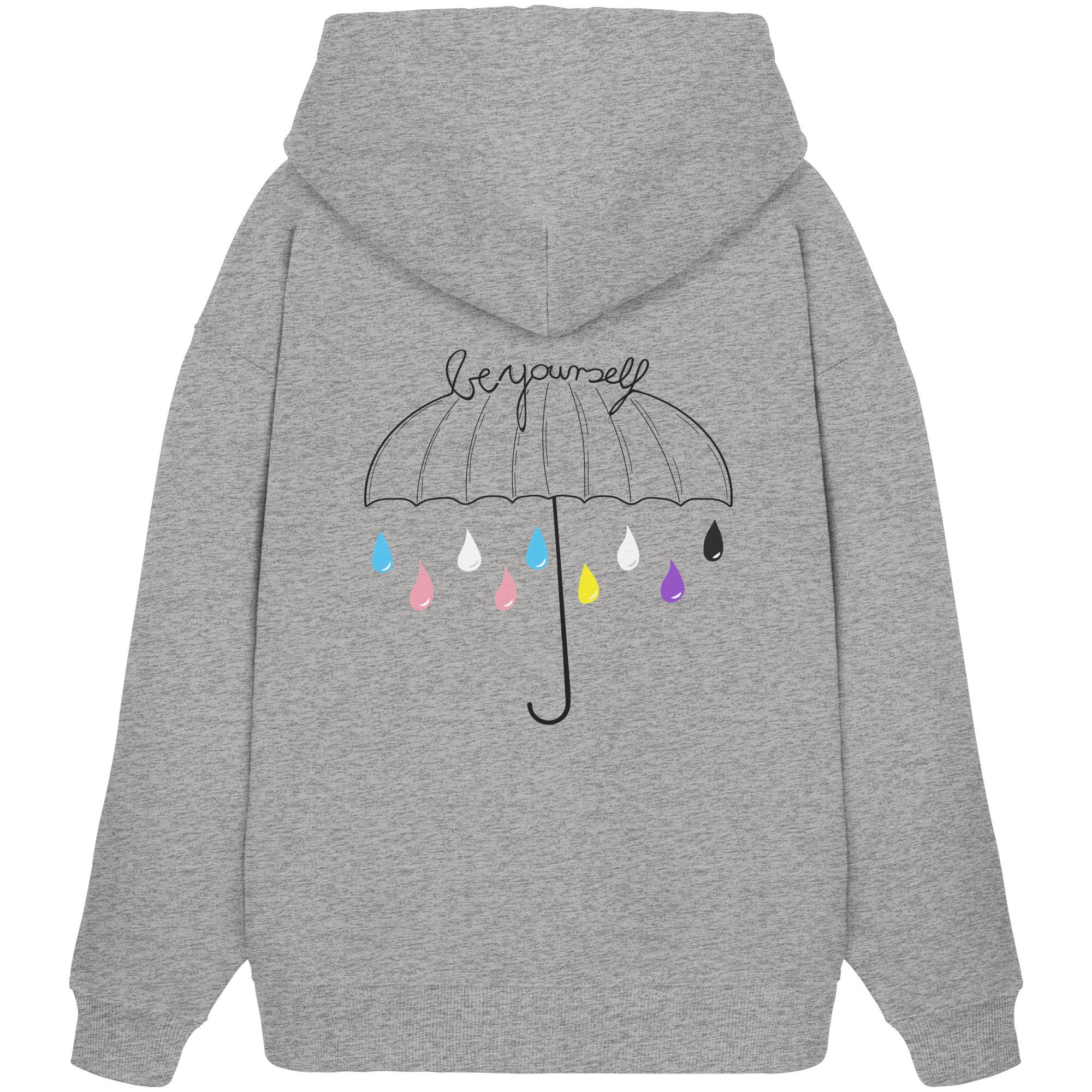 Trans Umbrella Backprint - Organic Oversize Hoodie