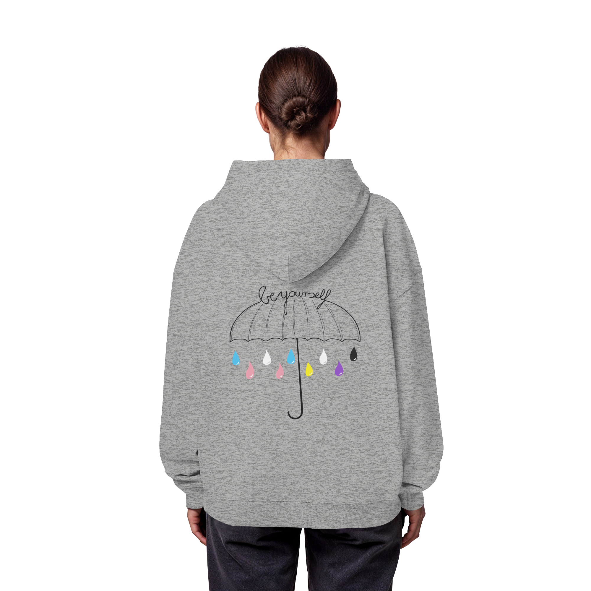 Trans Umbrella Backprint - Organic Oversize Hoodie