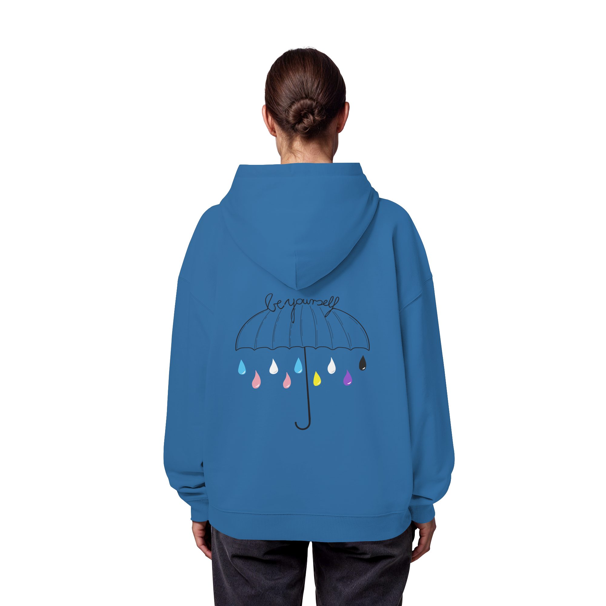 Trans Umbrella Backprint - Organic Oversize Hoodie