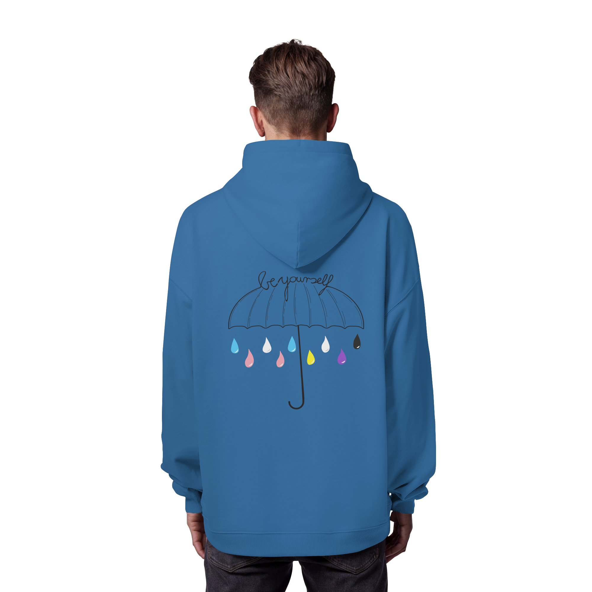Trans Umbrella Backprint - Organic Oversize Hoodie