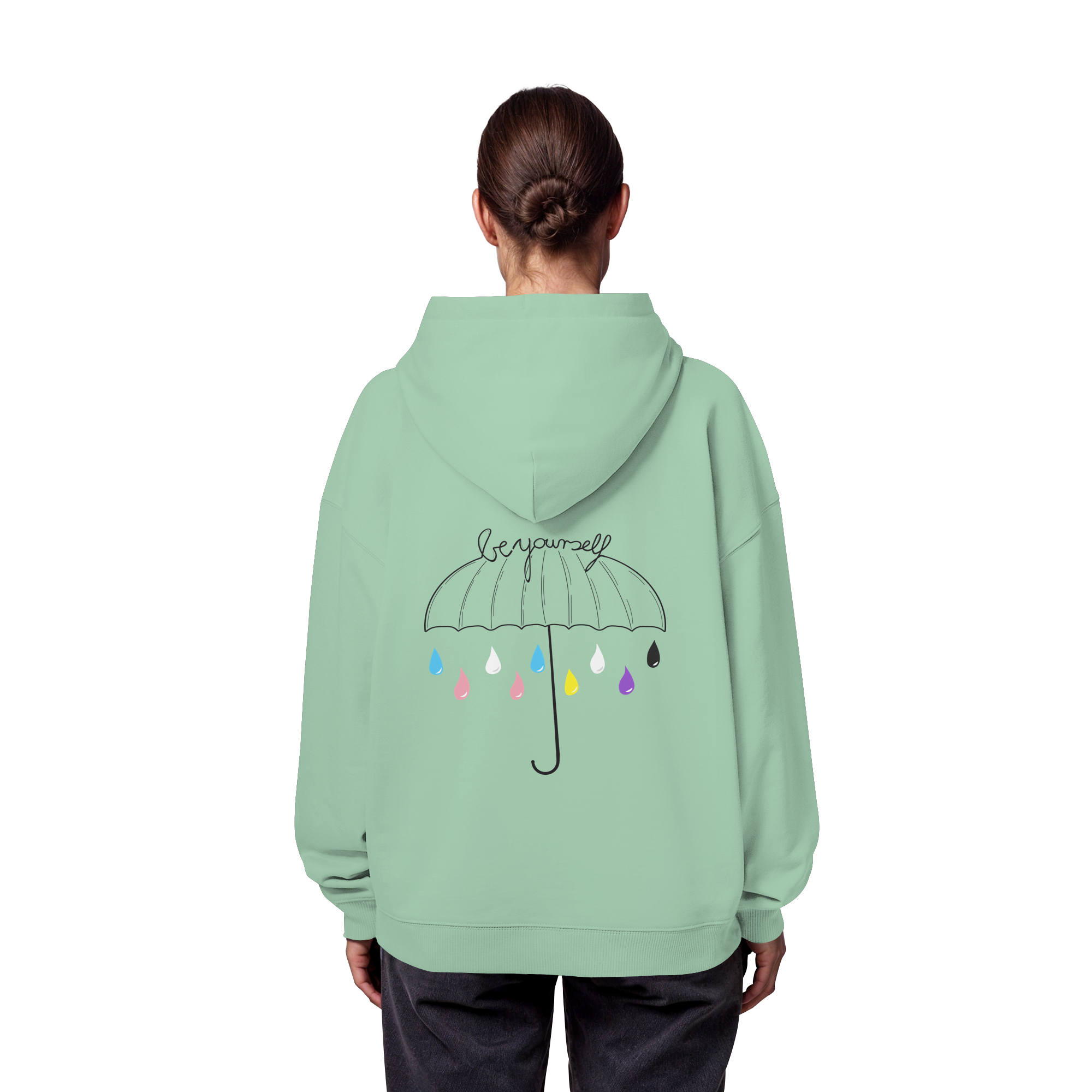 Trans Umbrella Backprint - Organic Oversize Hoodie