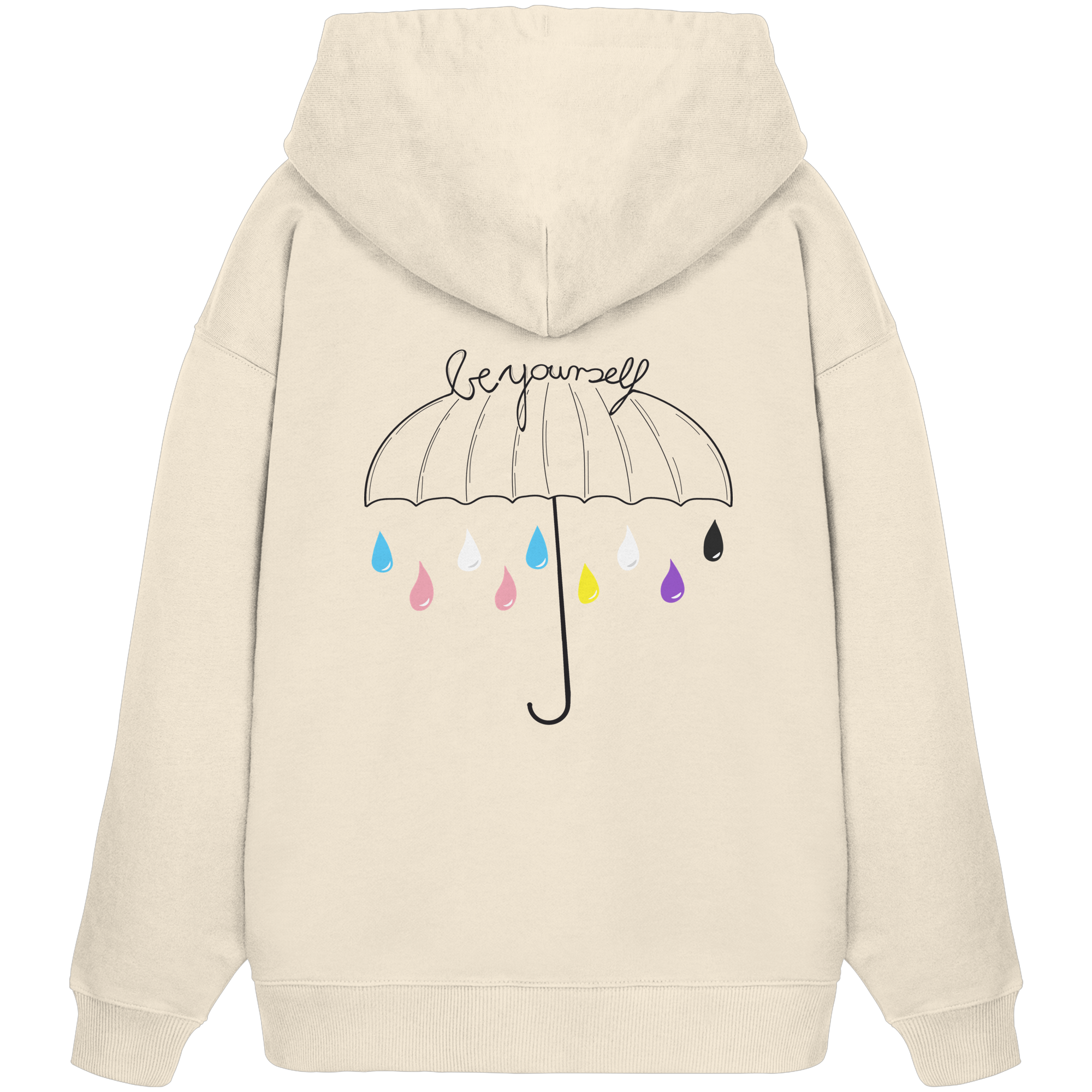 Trans Umbrella Backprint - Organic Oversize Hoodie