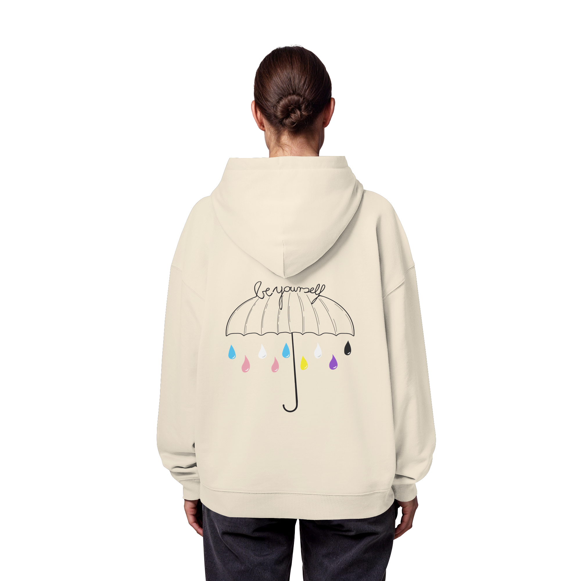 Trans Umbrella Backprint - Organic Oversize Hoodie