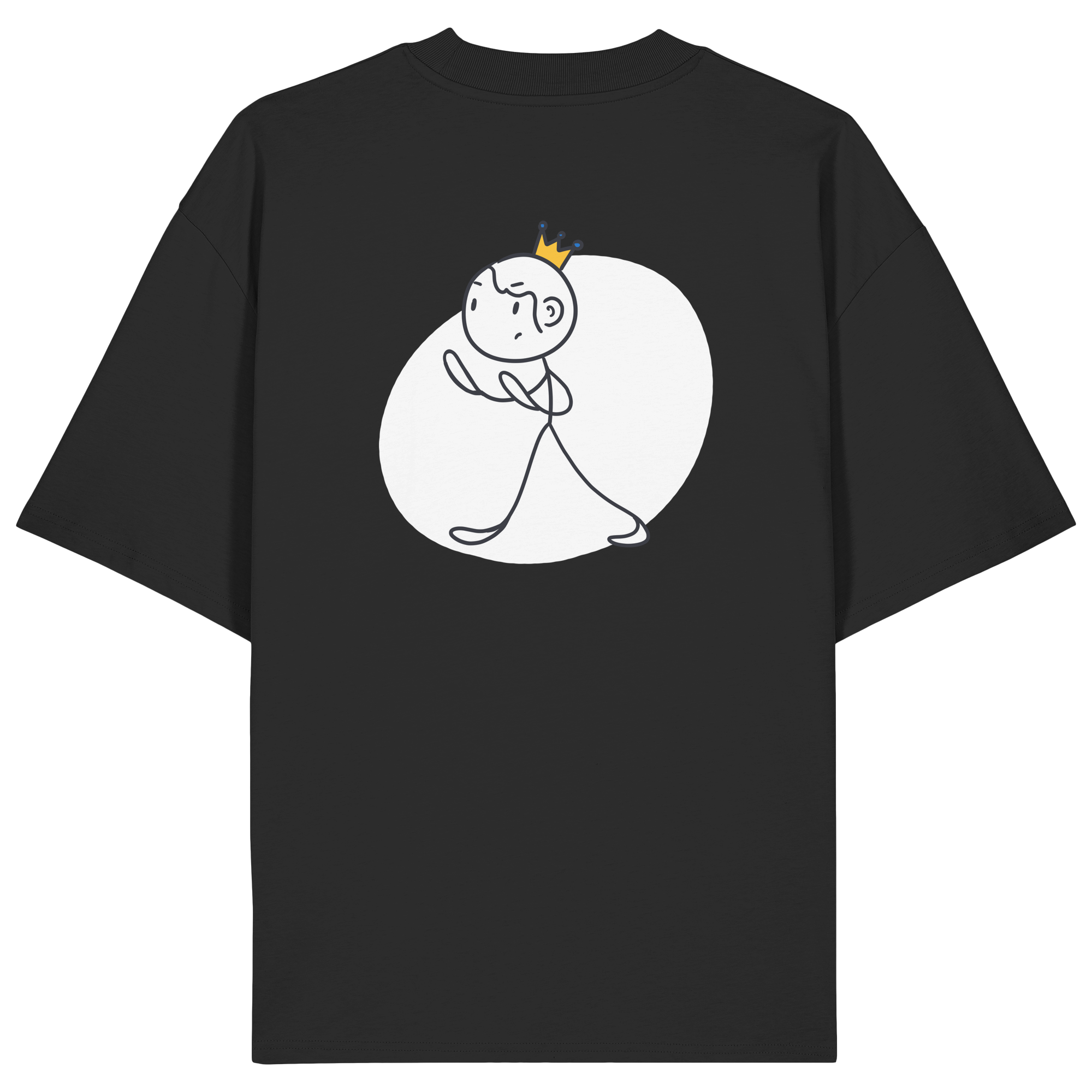 Survivor Queens Logo "Schriftzug Edition" mit Seelenmännchen "Selbstverteidigung Edition" Backprint (dunkel) - Organic Oversize Shirt
