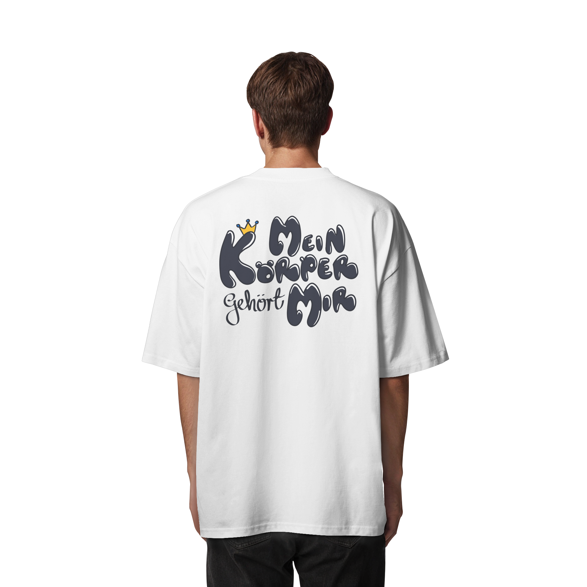 Mein Körper gehört mir "Schwarze Edition" Backprint - Organic Oversize Shirt