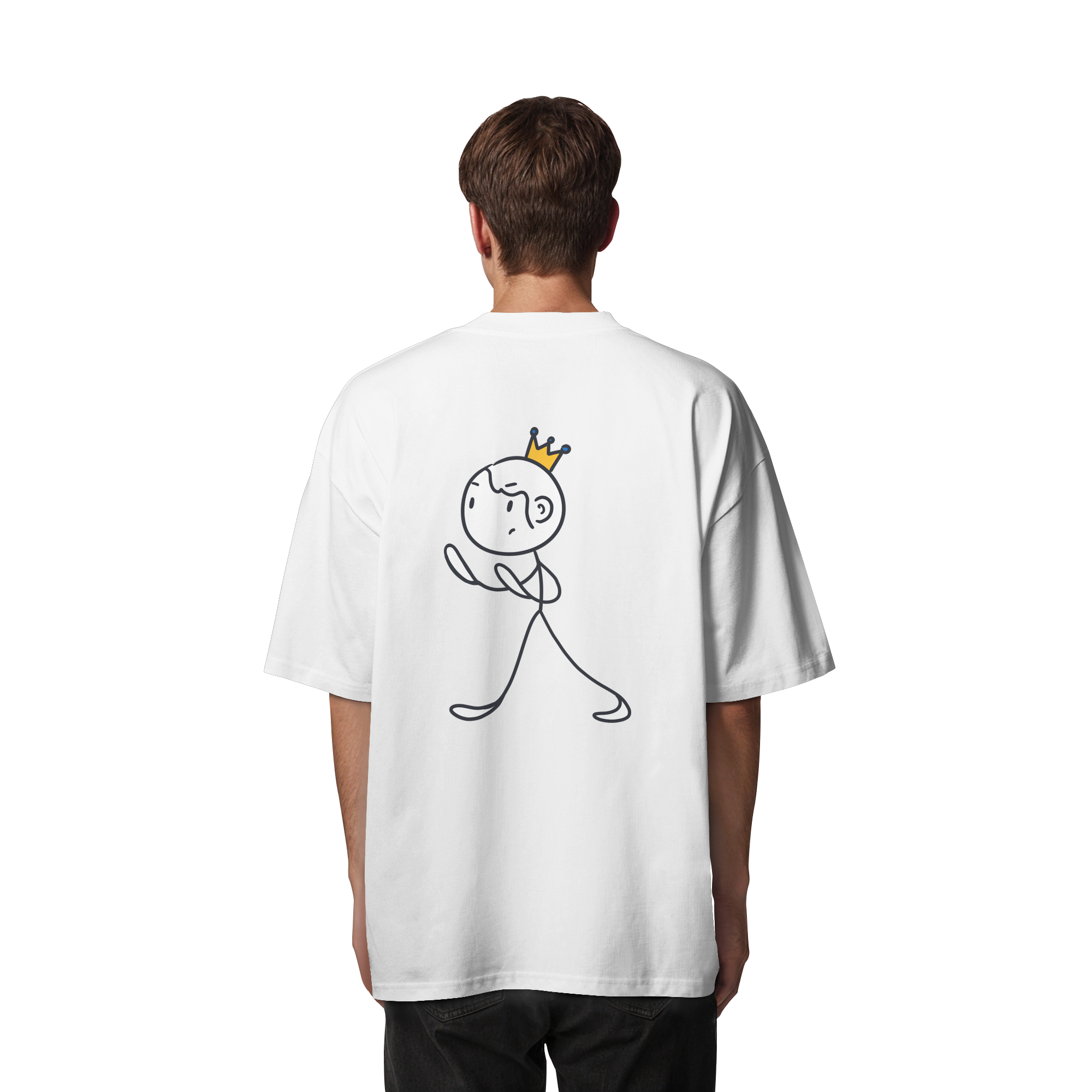 Survivor Queens Logo "Schriftzug Edition" mit Seelenmännchen "Selbstverteidigung Edition" Backprint (hell) - Organic Oversize Shirt