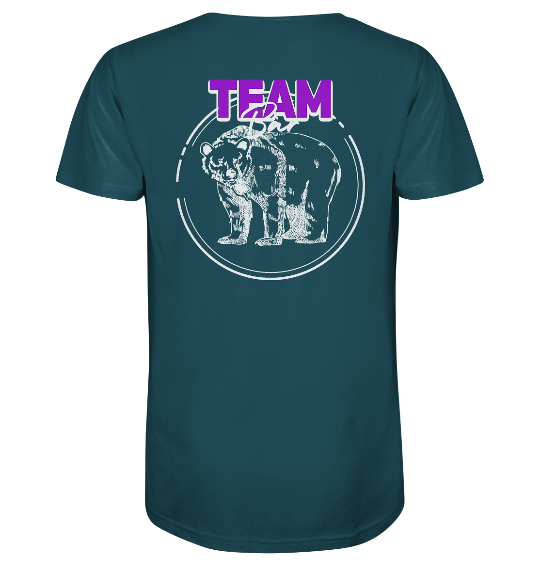 Team Bär Backprint (weiß) Unisex Shirt
