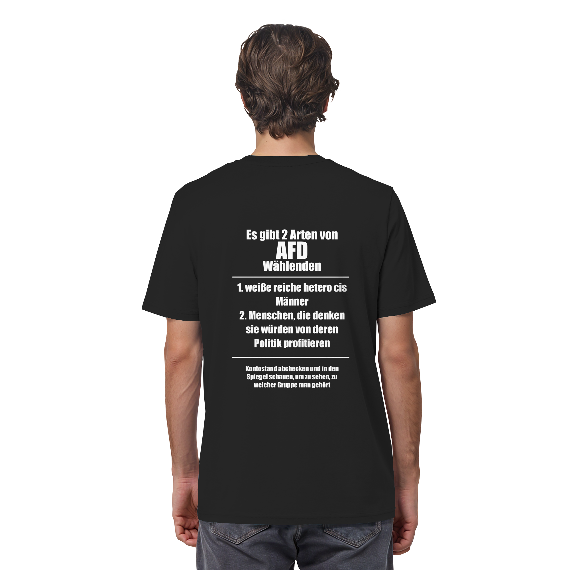 Es gibt 2 Arten von AfD Wählenden Backprint (dunkel) - Organic Shirt