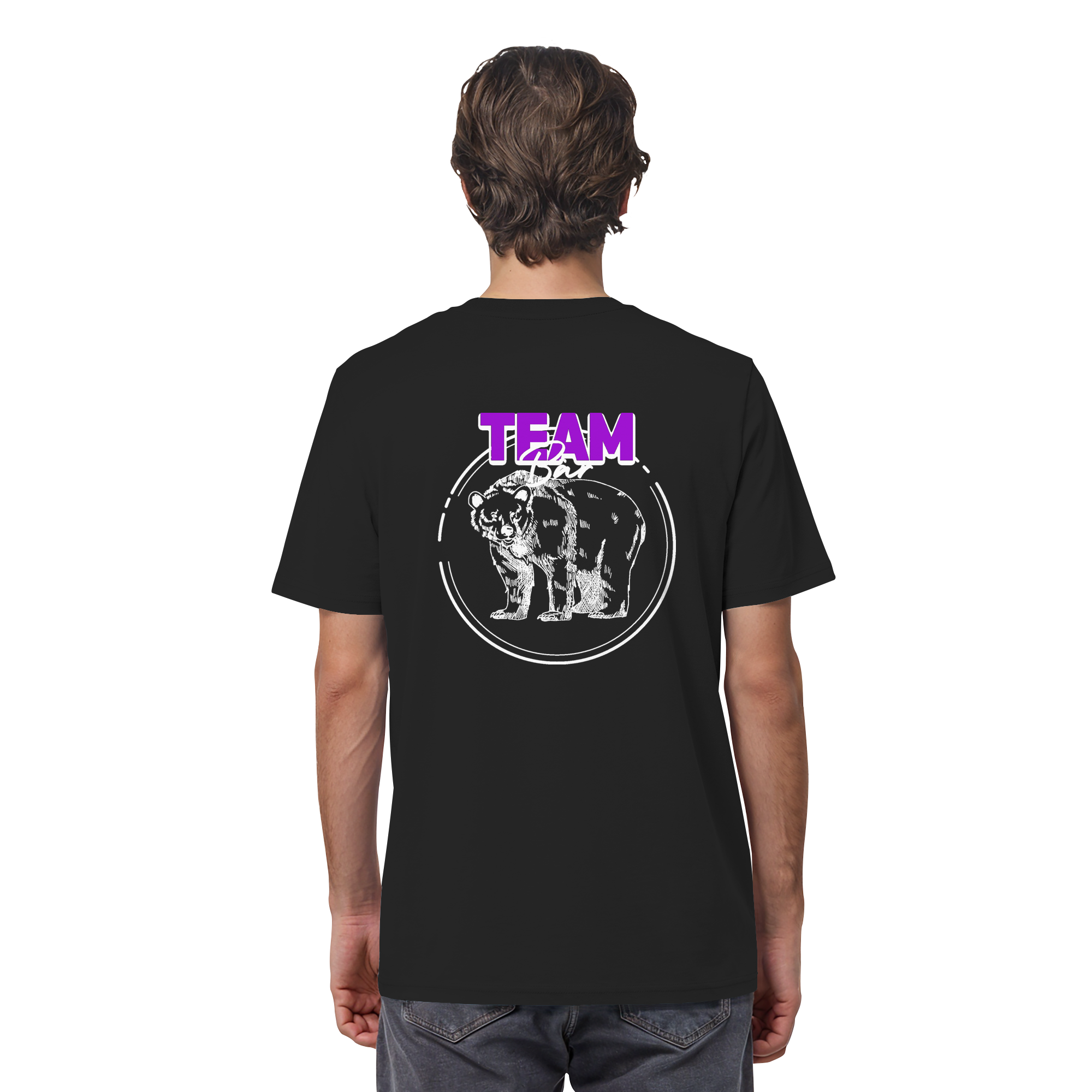 Team Bär Backprint (weiß) - Organic Shirt