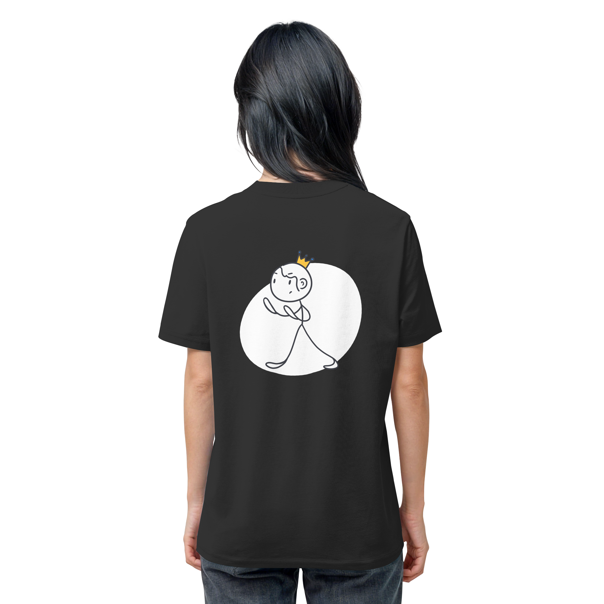 Survivor Queens Logo "Schriftzug Edition" mit Seelenmännchen "Selbstverteidigung Edition" Backprint (dunkel) - Organic Shirt