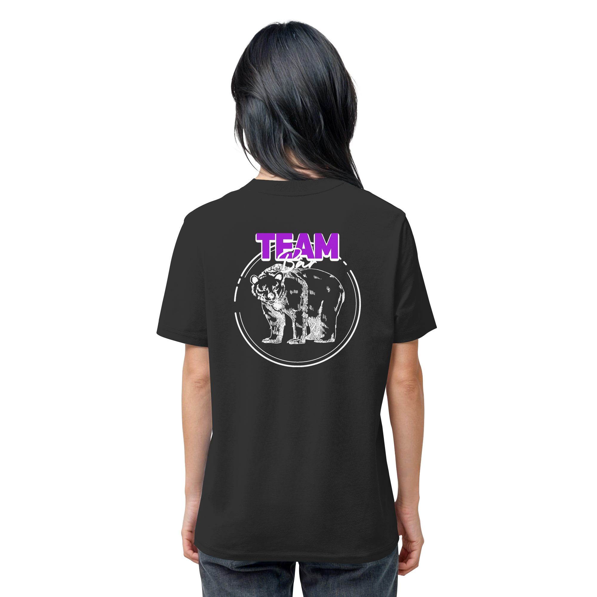 Team Bär Backprint (weiß) - Organic Shirt