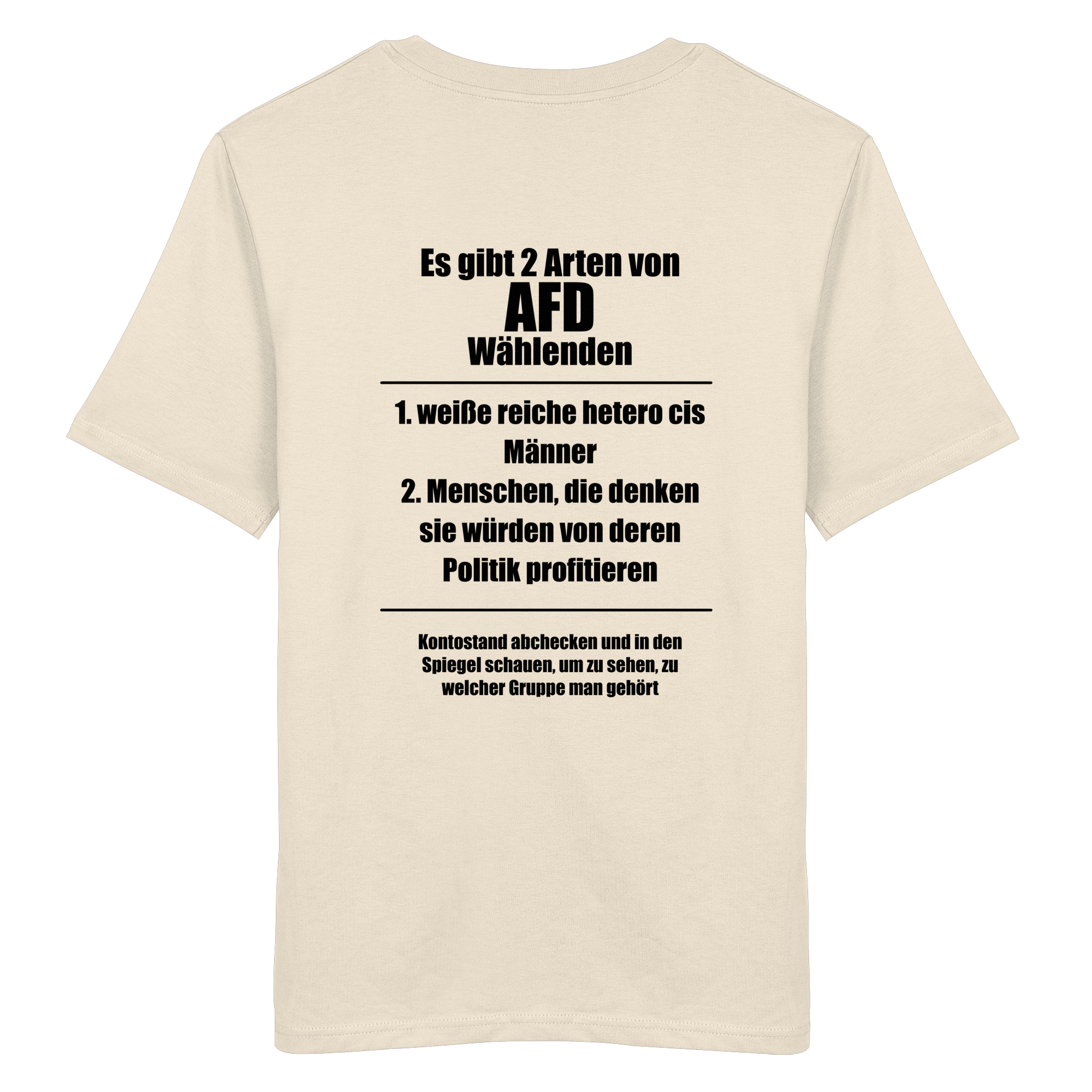 Es gibt 2 Arten von AfD Wählenden Backprint (hell) - Organic Shirt