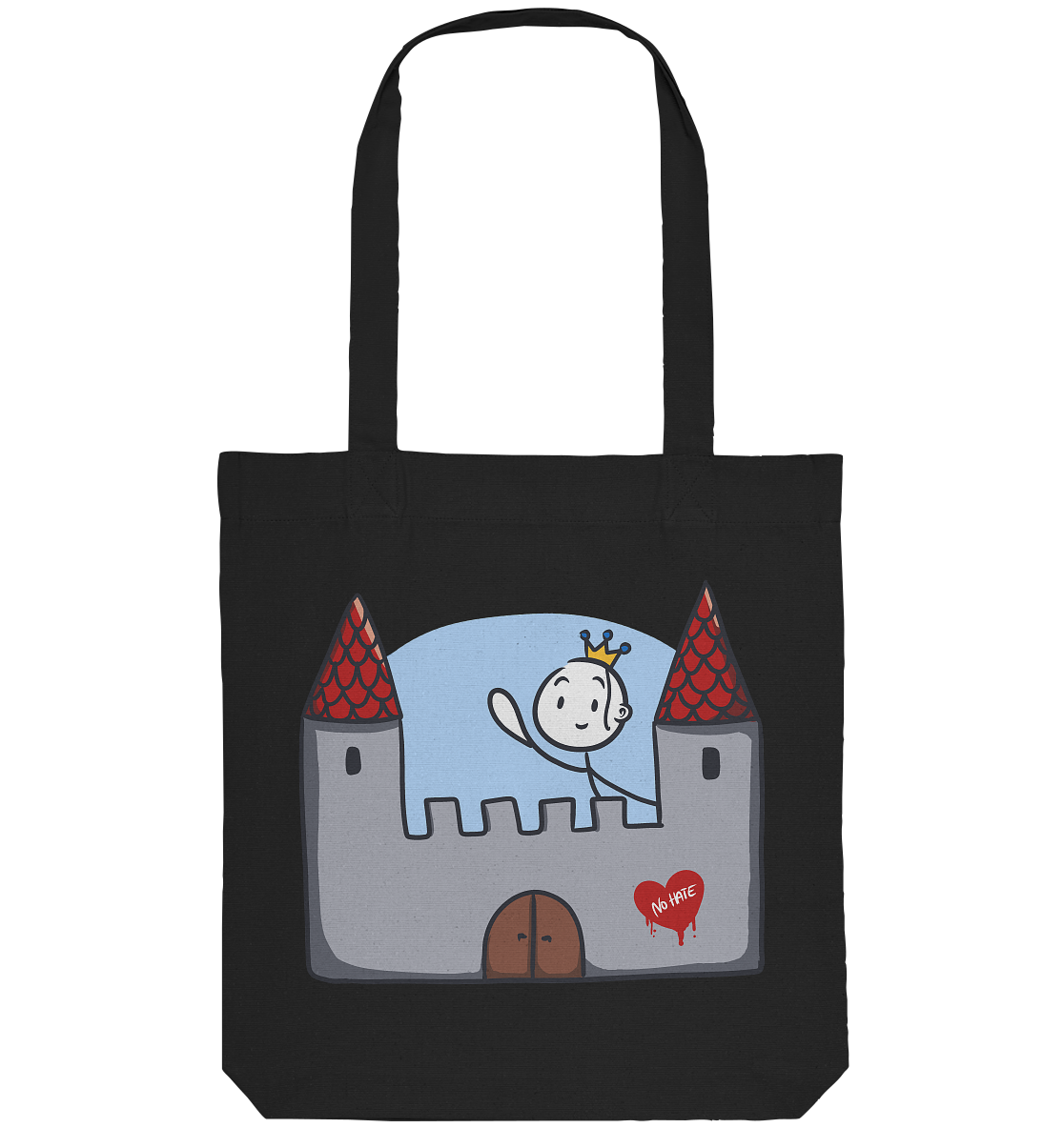 Hier und jetzt bin ich in Sicherheit "Bunte Edition" Backprint - Organic Tote-Bag