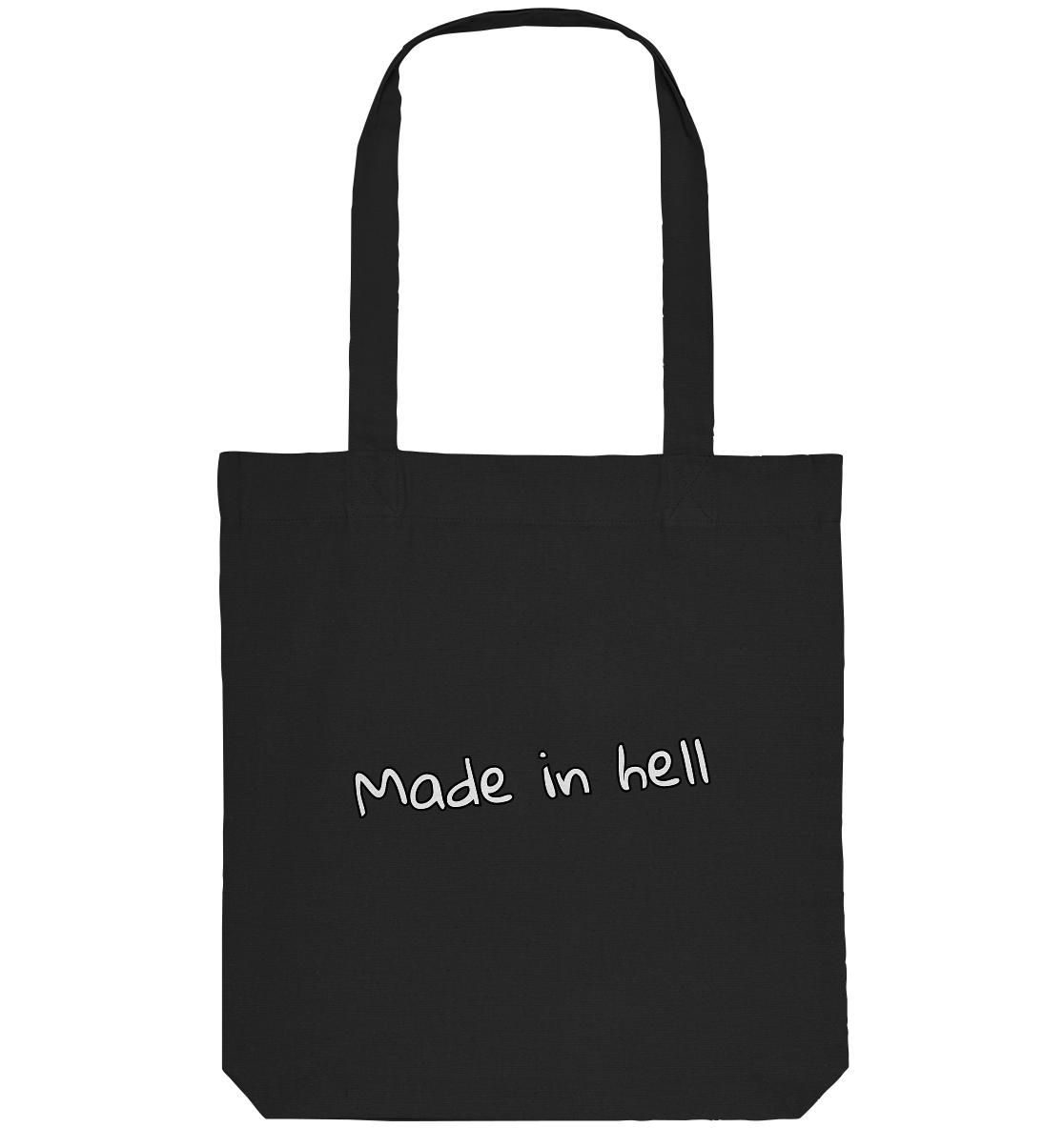 made in hell "Regenbogen Flammen Edition" Backprint - Organic Tote-Bag