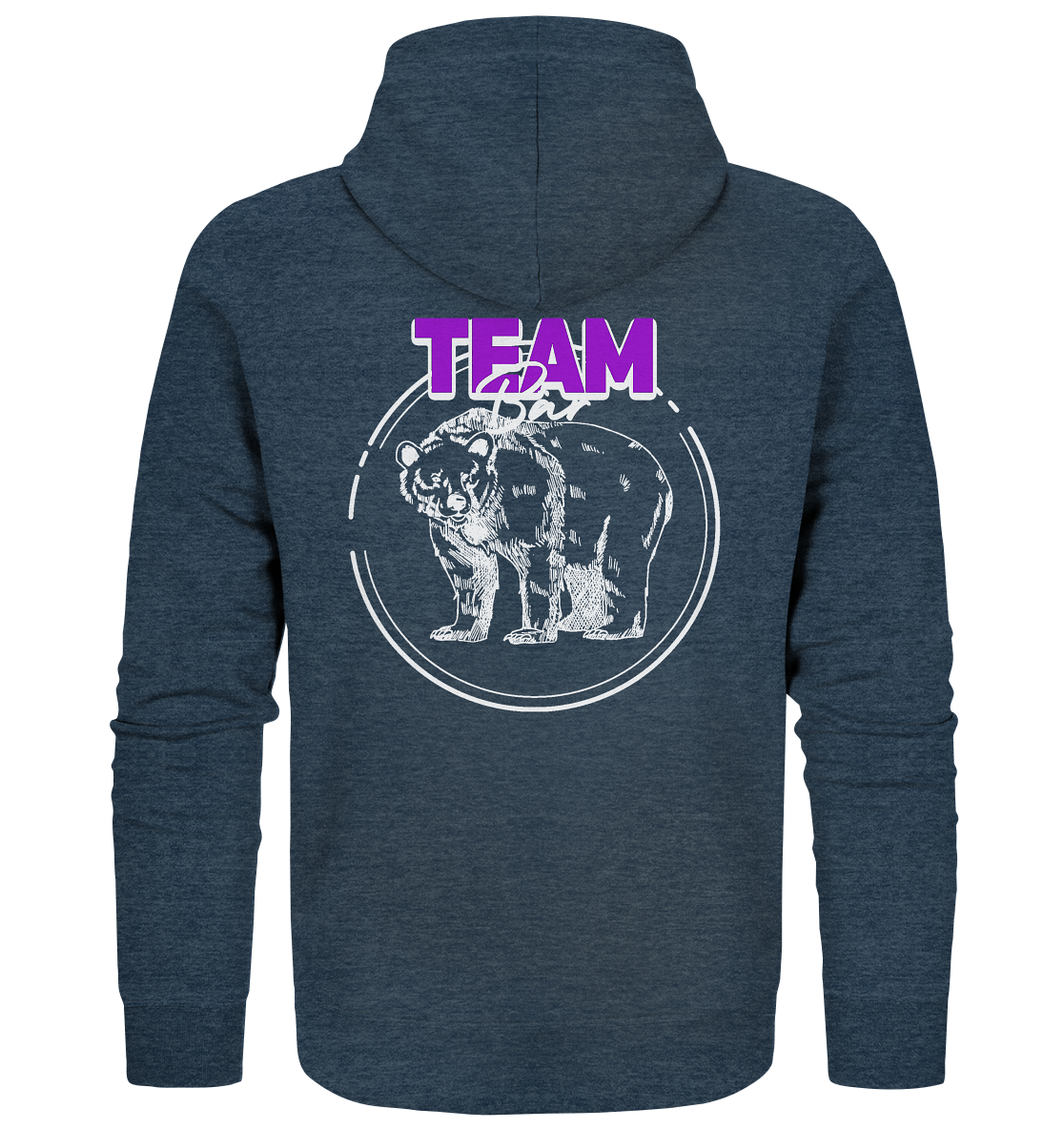 Team Bär Backprint (weiß) Unisex Sweatjacke