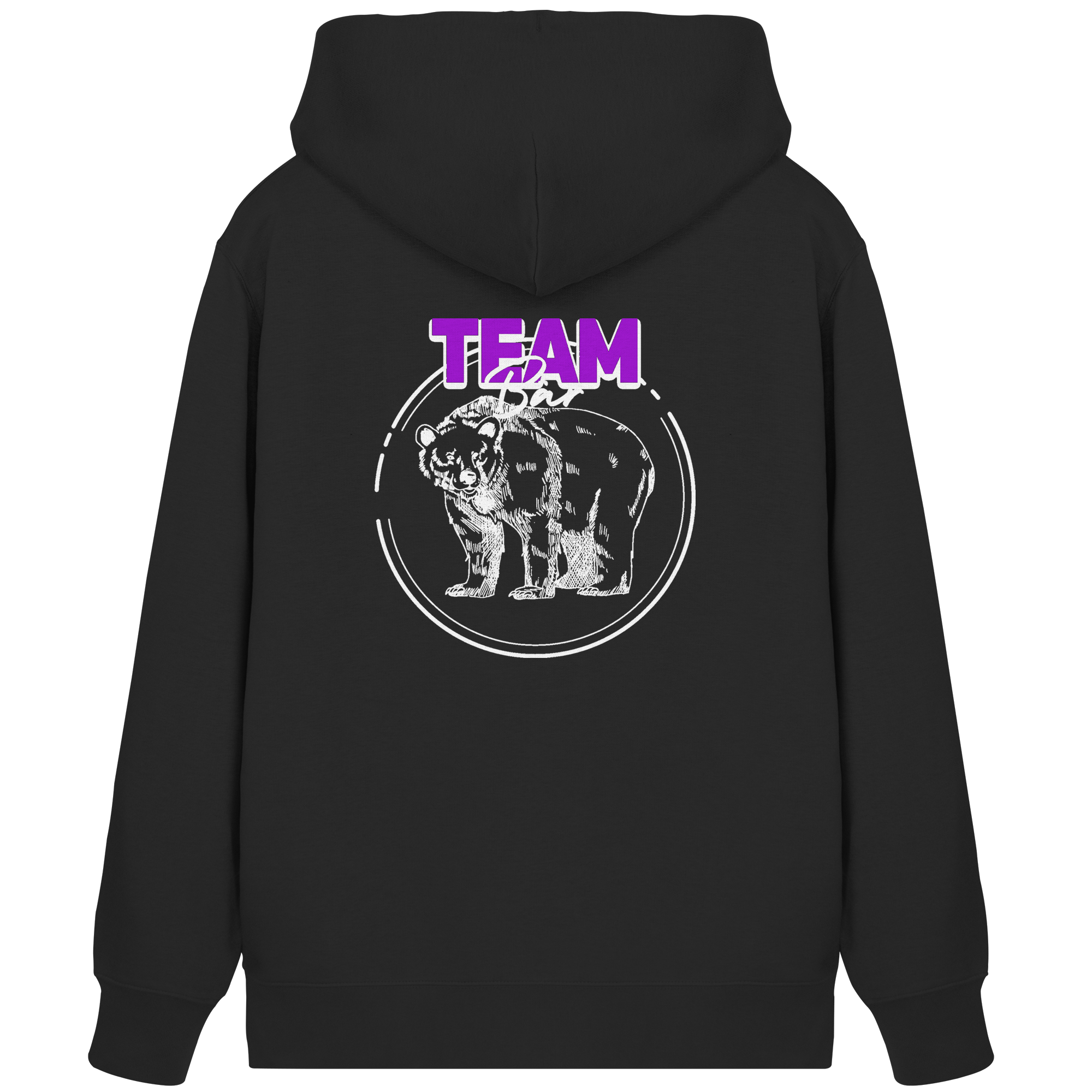 Team Bär Backprint (weiß) - Organic Zipper
