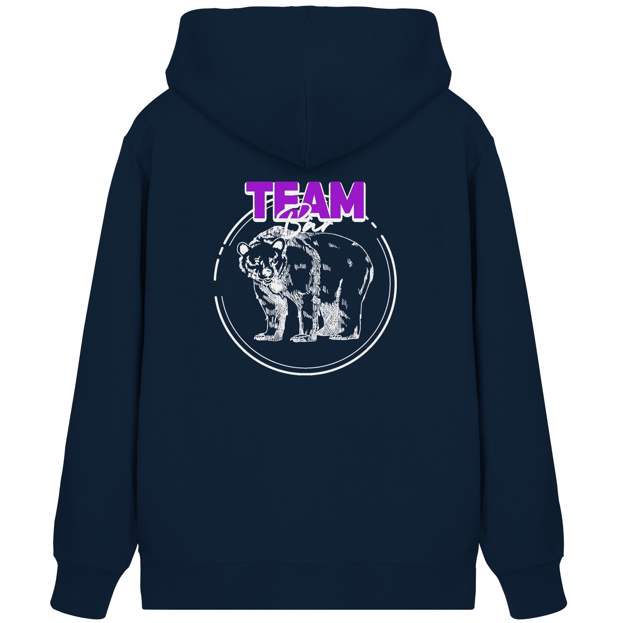 Team Bär Backprint (weiß) - Organic Zipper