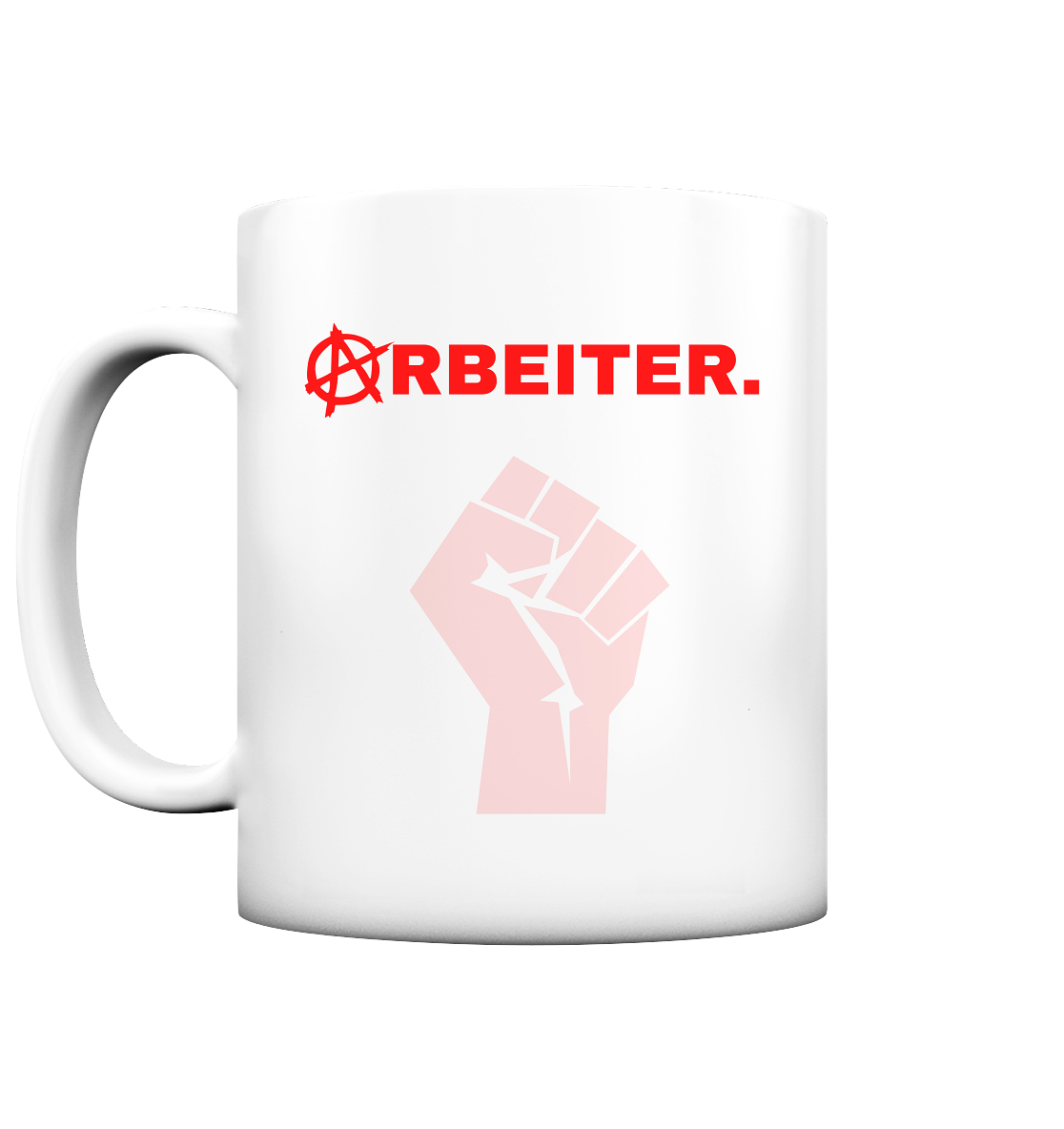 ARBEITER. "Solidarisch und Frei Edition" - Tasse matt