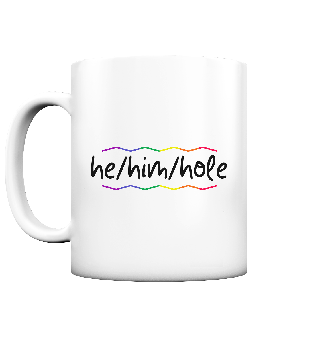 he/him/hole "Pride Waves Edition" - Tasse matt