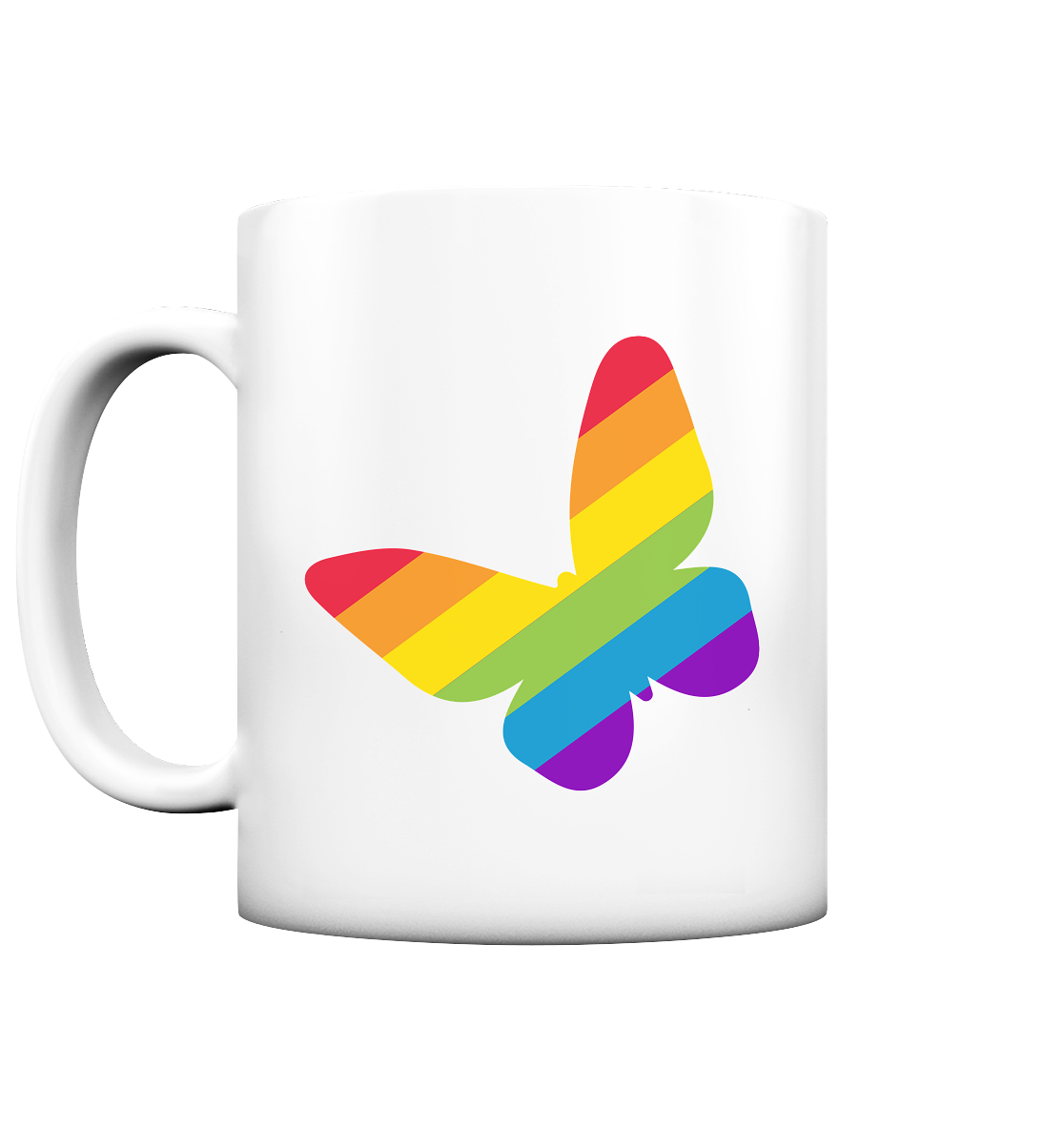 Regenbogen Schmetterling - Tasse matt