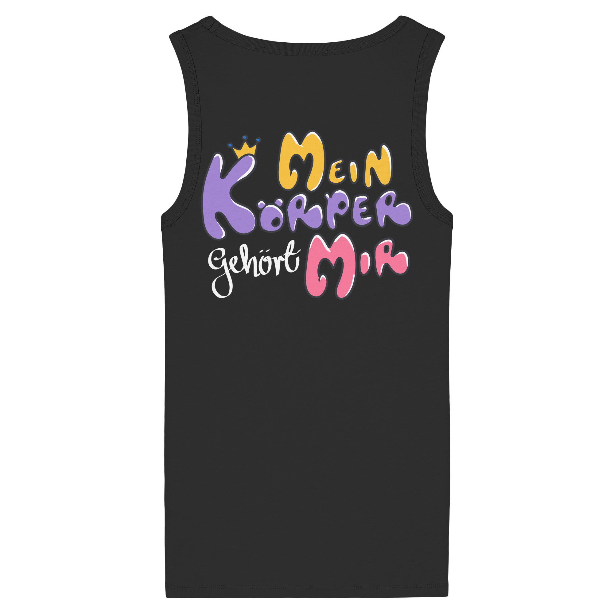 Mein Körper gehört mir "Bunte Edition" Backprint - Womens Organic Fitted Tank Top