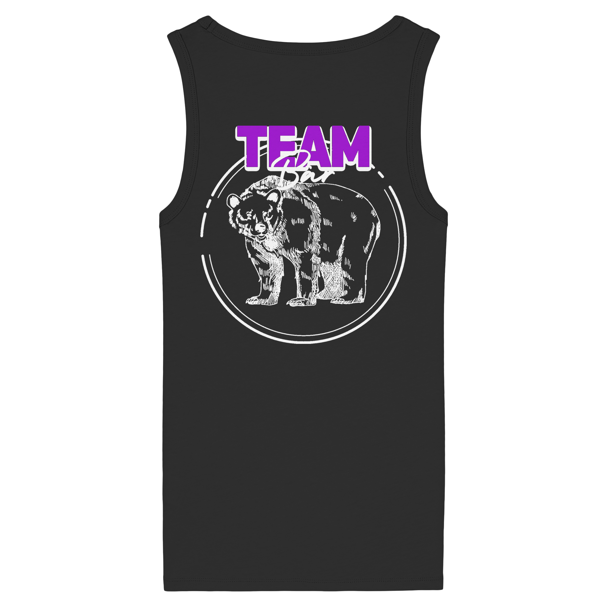 Team Bär Backprint (weiß) - Womens Organic Fitted Tank Top