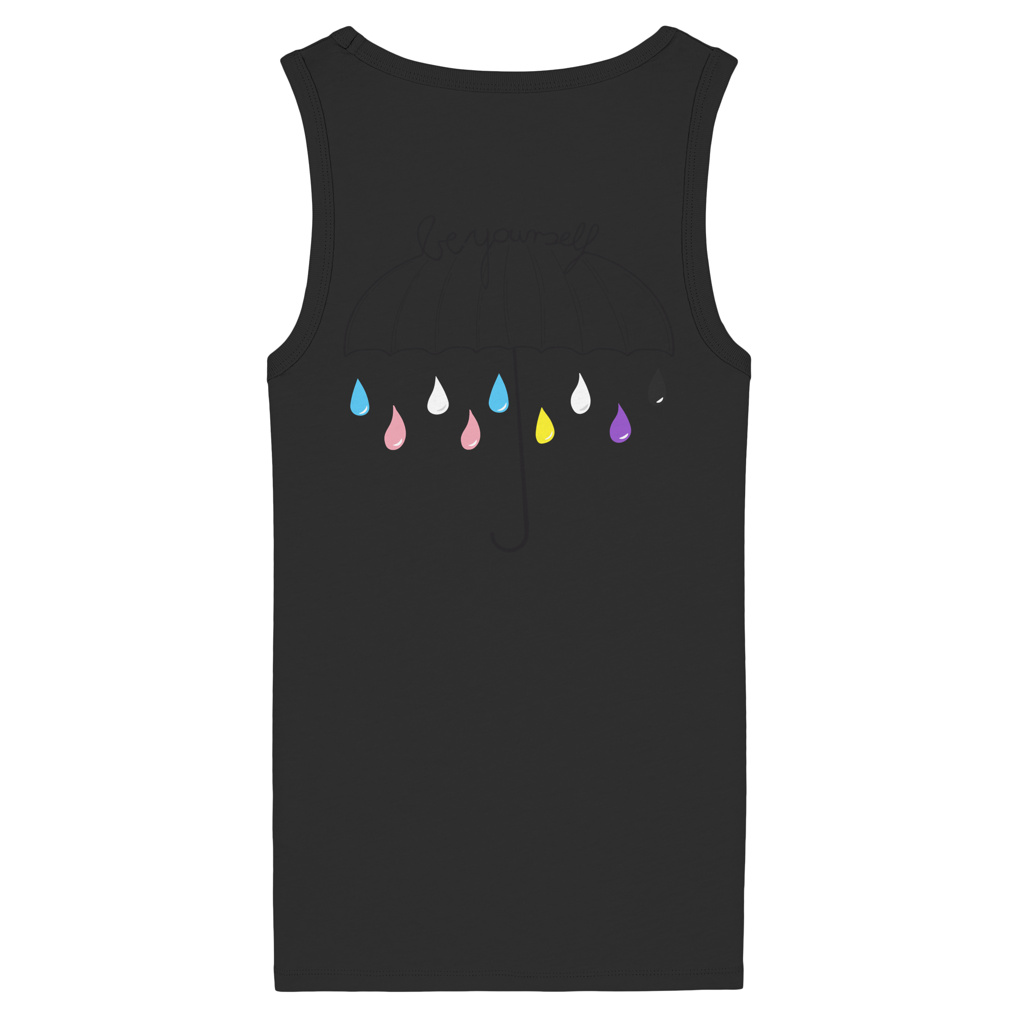 Trans Umbrella Backprint - Womens Organic Fitted Tank Top