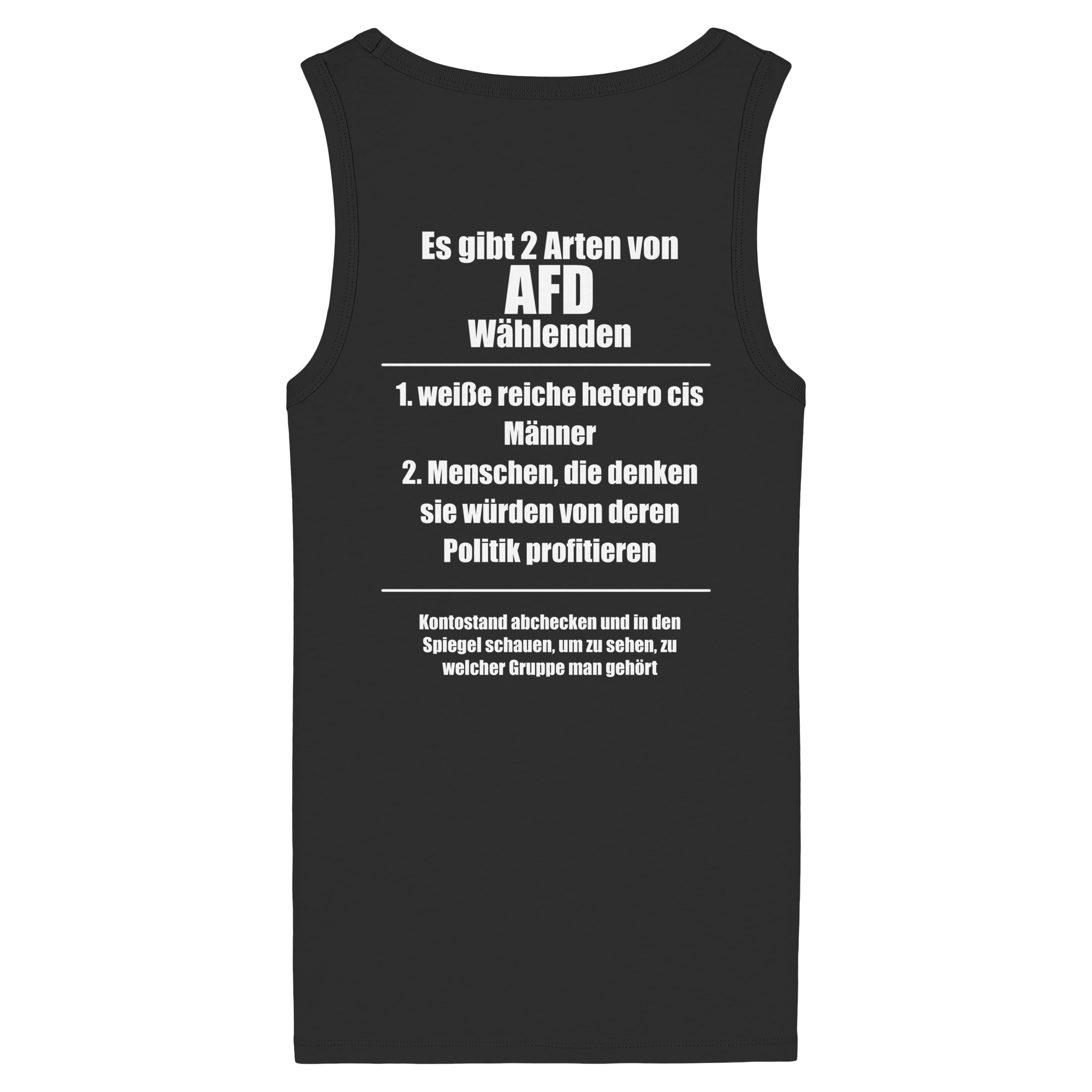 Es gibt 2 Arten von AfD Wählenden Backprint (dunkel) - Womens Organic Fitted Tank Top
