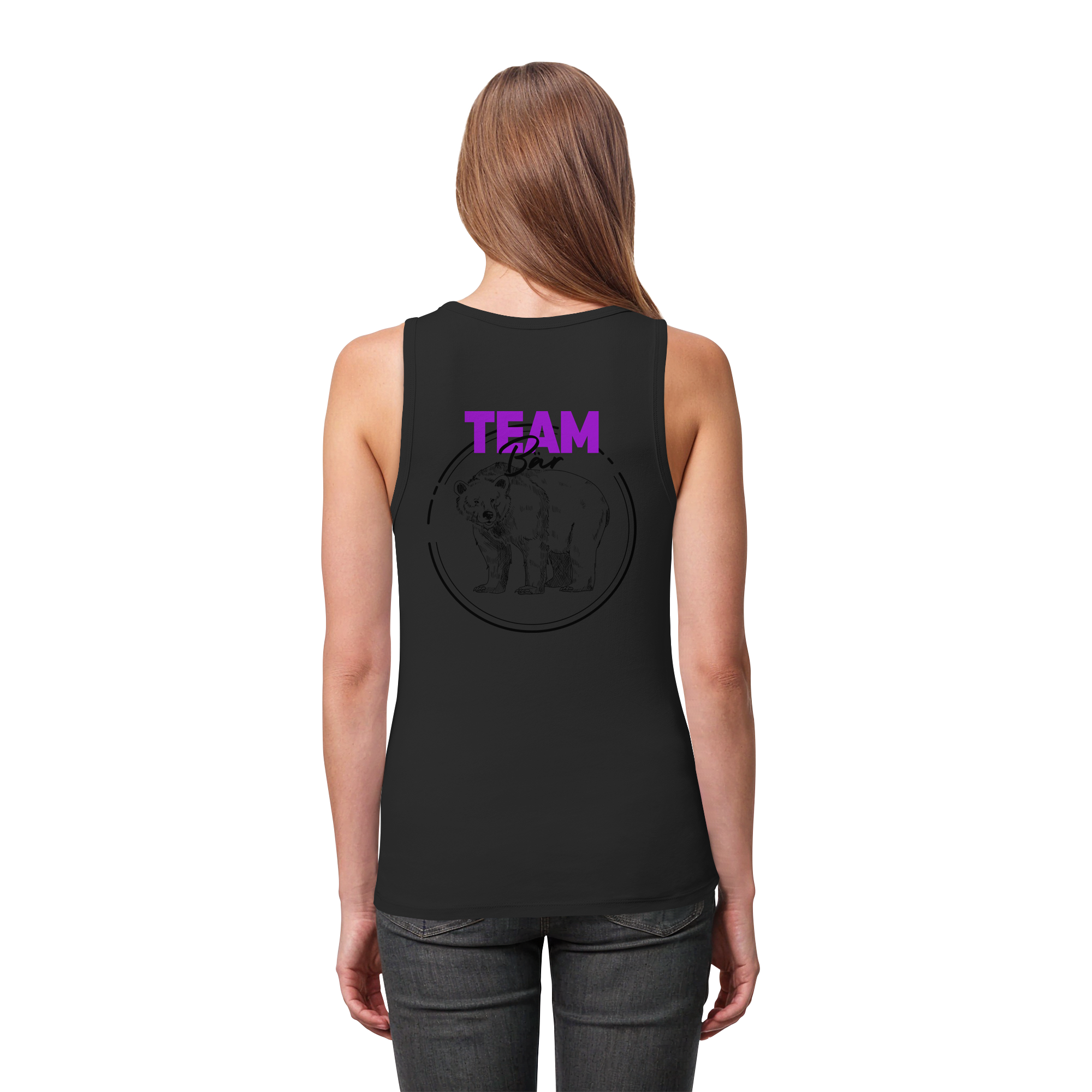 Team Bär Backprint - Womens Organic Fitted Tank Top