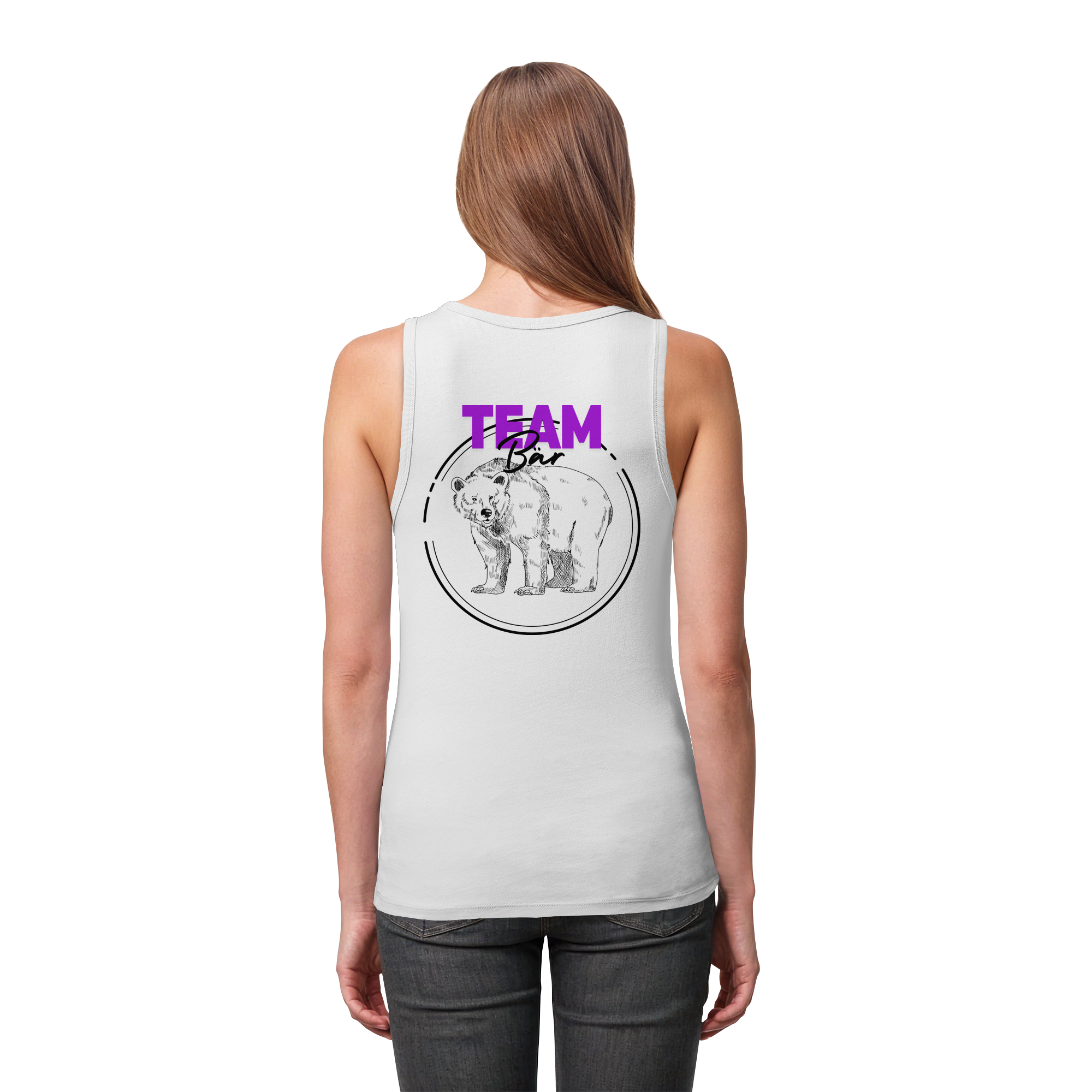 Team Bär Backprint - Womens Organic Fitted Tank Top