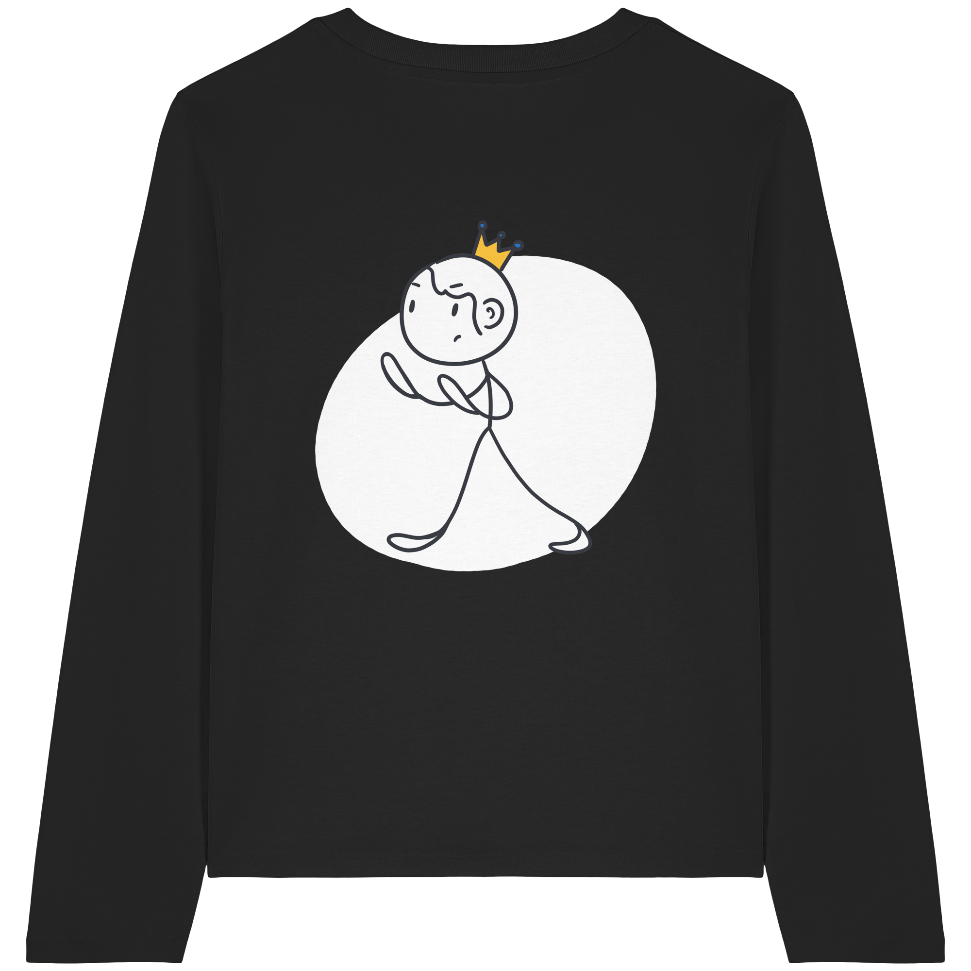 Survivor Queens Logo "Schriftzug Edition" mit Seelenmännchen "Selbstverteidigung Edition" Backprint (dunkel) - Womens Organic Longsleeve T-Shirt