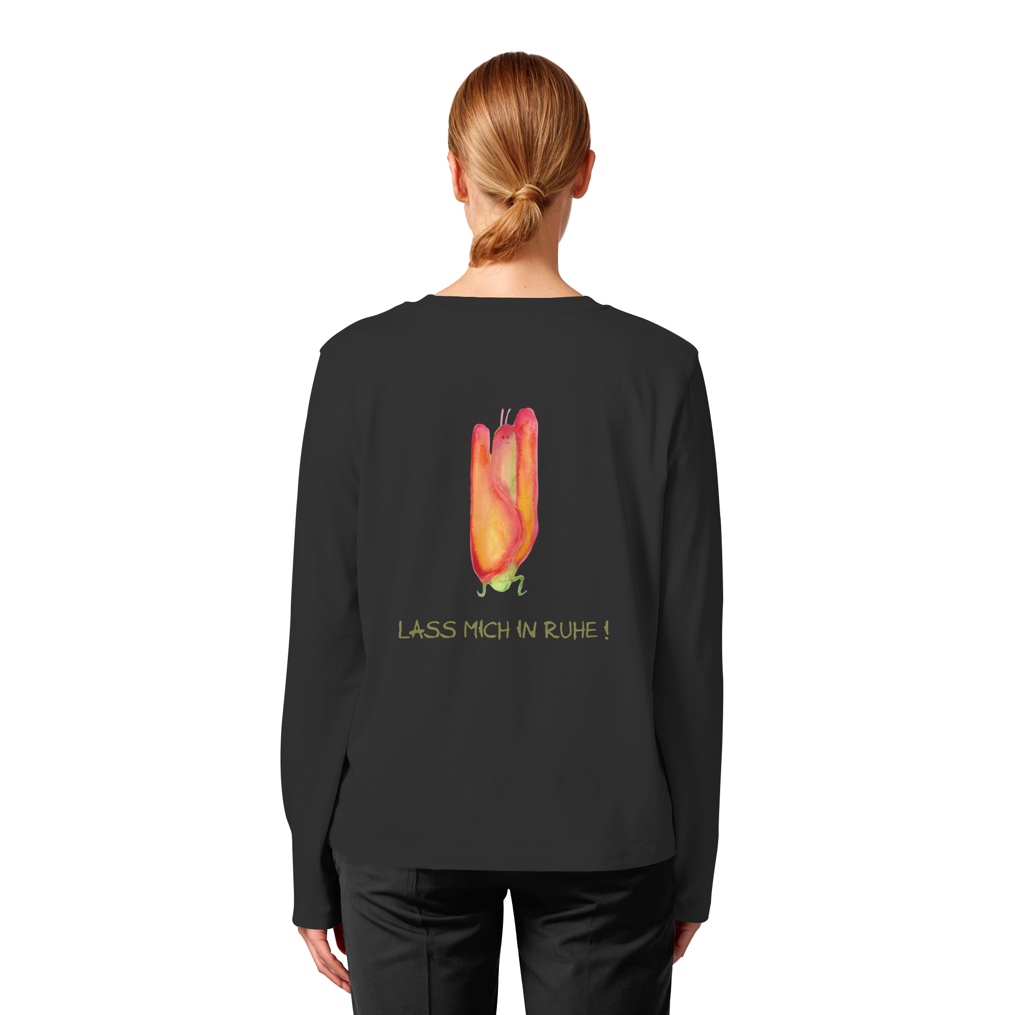Lass mich in Ruhe! "Jona Kokon Edition" Backprint - Womens Organic Longsleeve T-Shirt