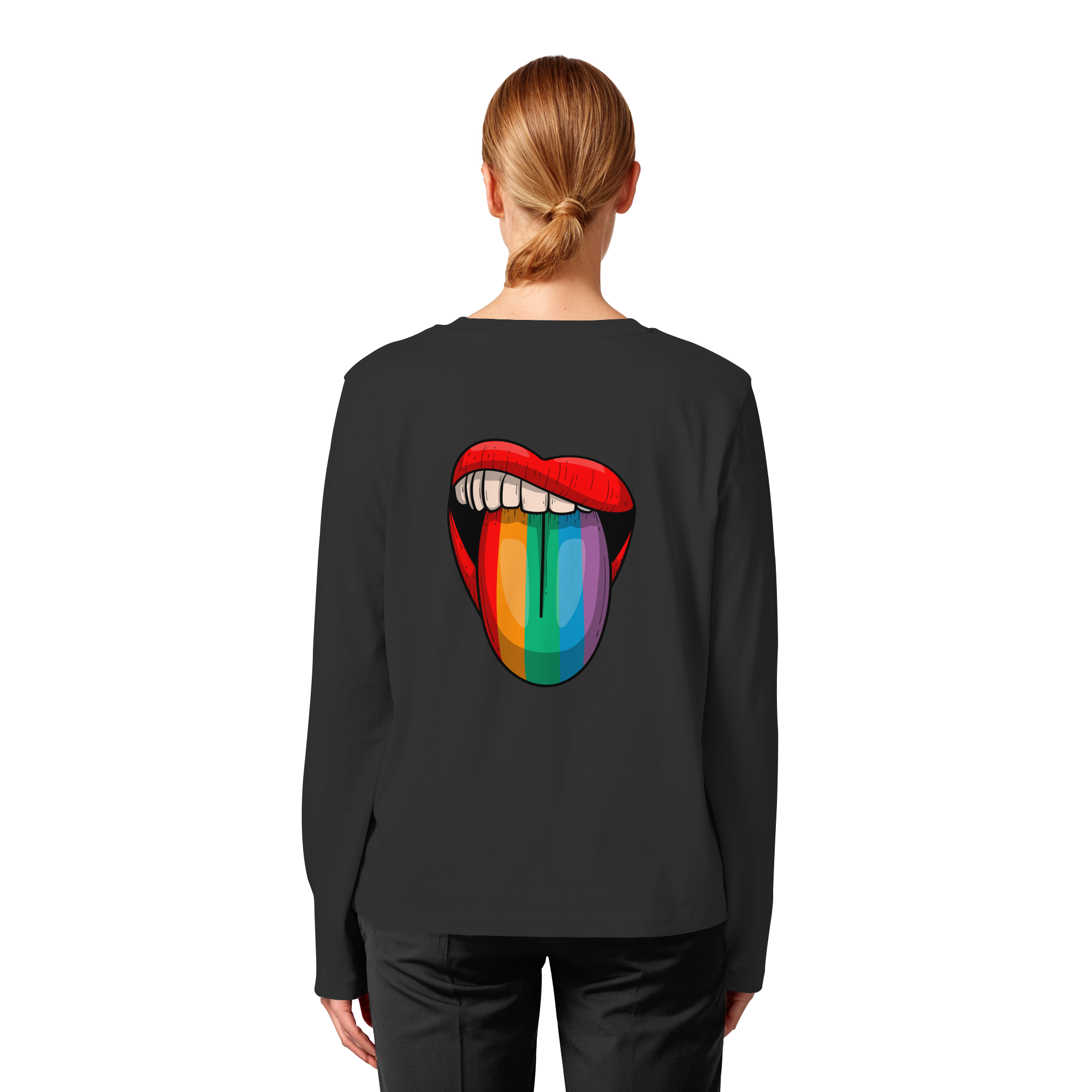 Speak Up or Shut Up Backprint - Womens Organic Longsleeve T-Shirt