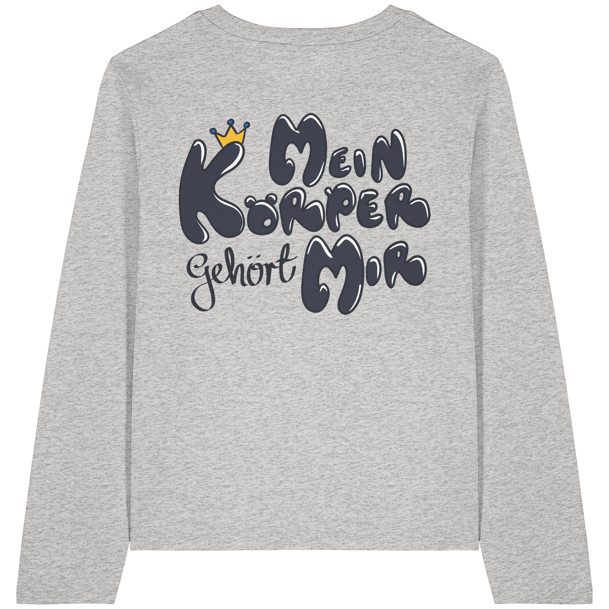 Mein Körper gehört mir "Schwarze Edition" Backprint - Womens Organic Longsleeve T-Shirt