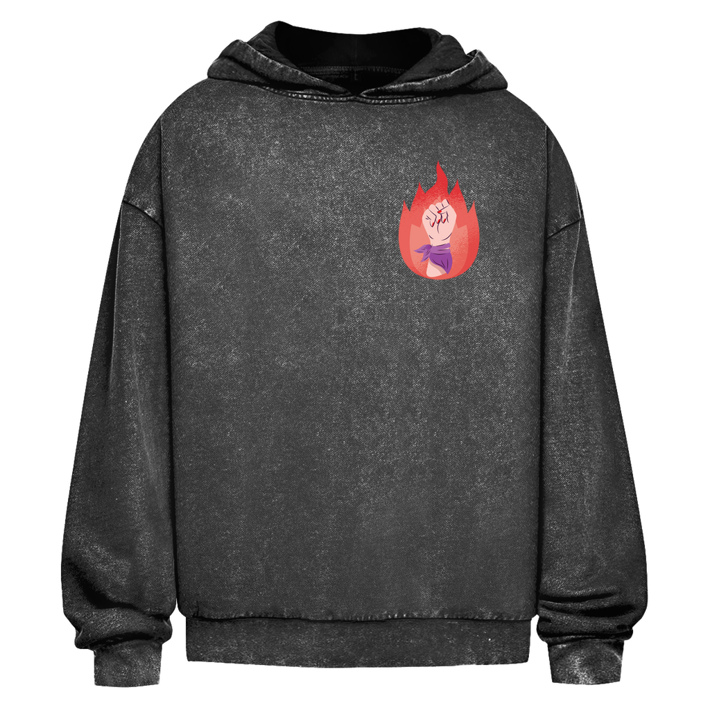 "Männer" Oversize Washed Hoodie Backprint It's a beautiful day to smash the Patriarchy