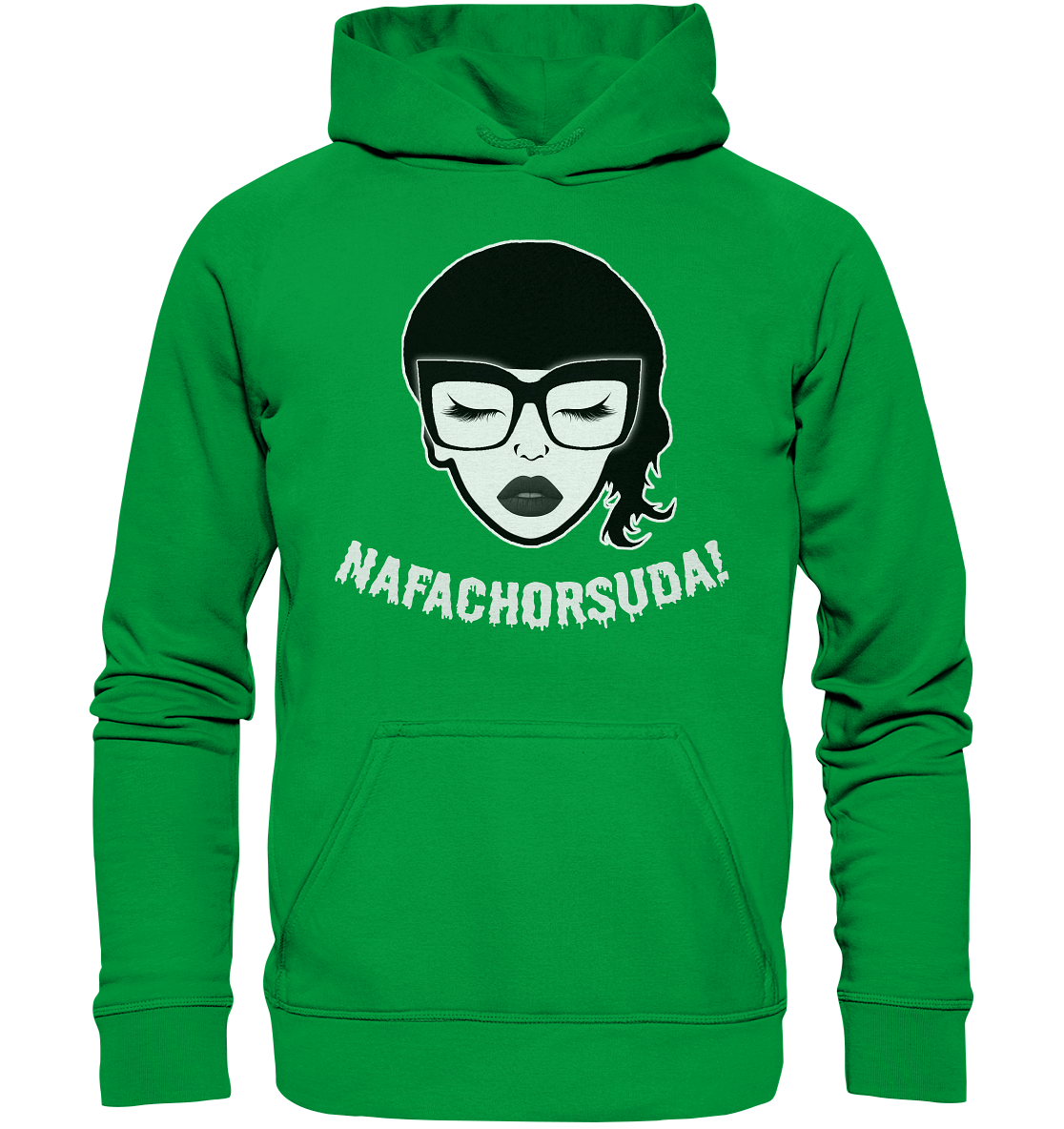 Nafachorsuda! Weiße Schrift - Basic Unisex Hoodie
