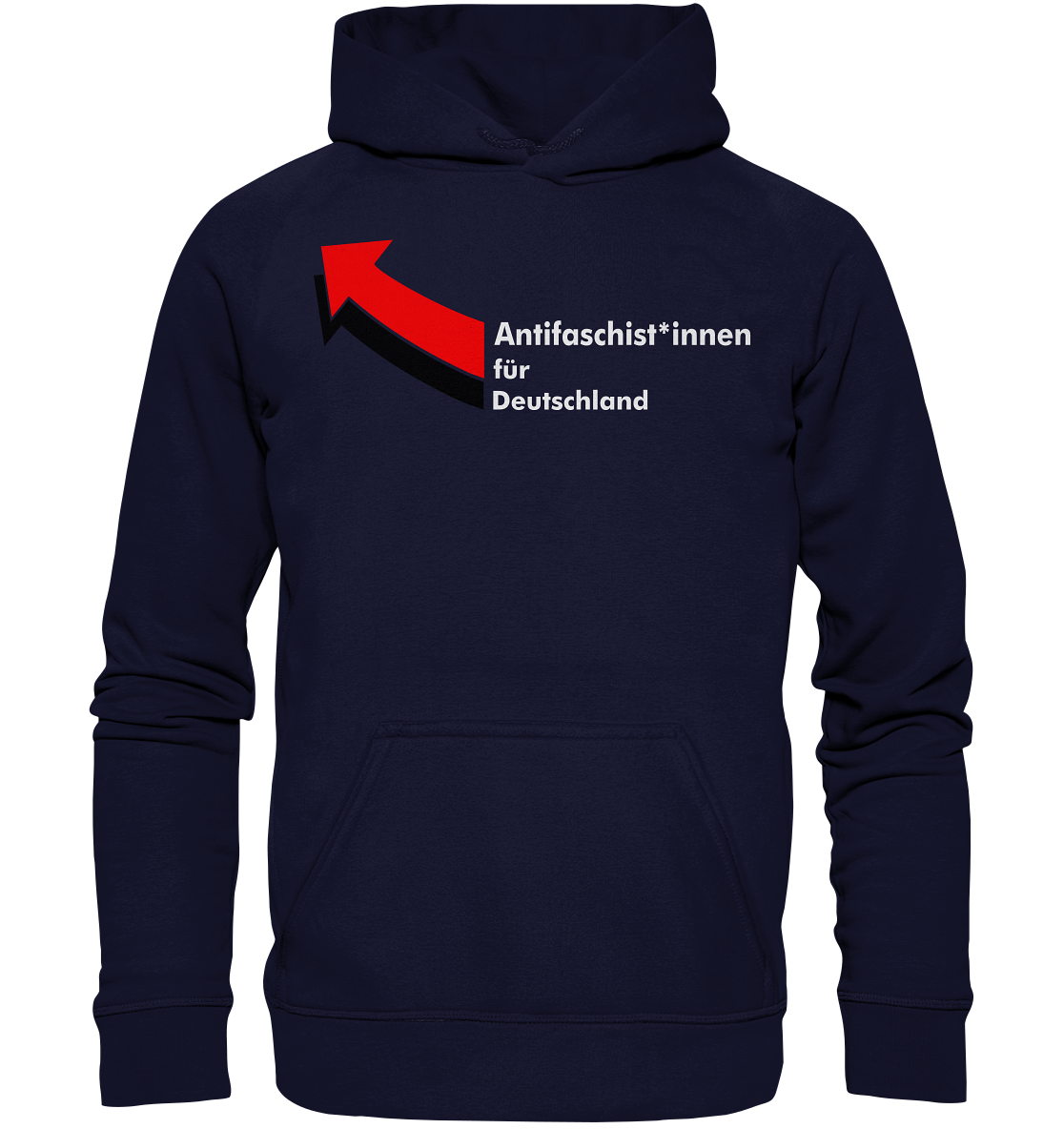 Antifaschist*innen für Deutschland (weiße Schrift) Hoodie