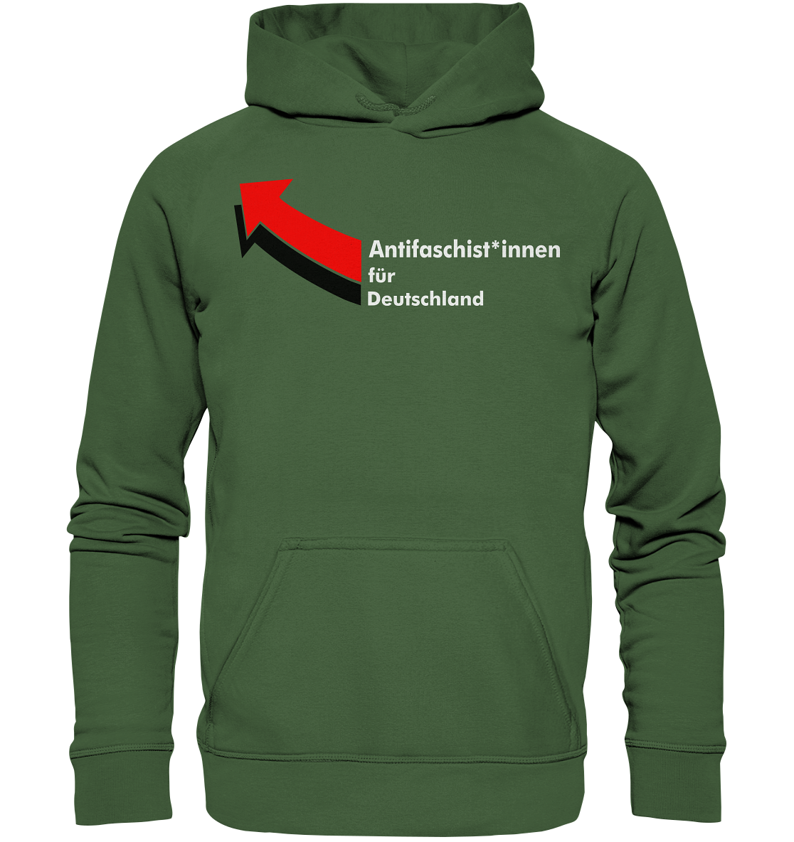 Antifaschist*innen für Deutschland (weiße Schrift) Hoodie