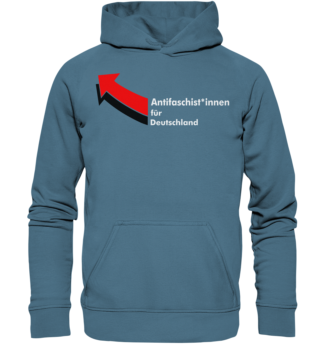 Antifaschist*innen für Deutschland (weiße Schrift) Hoodie