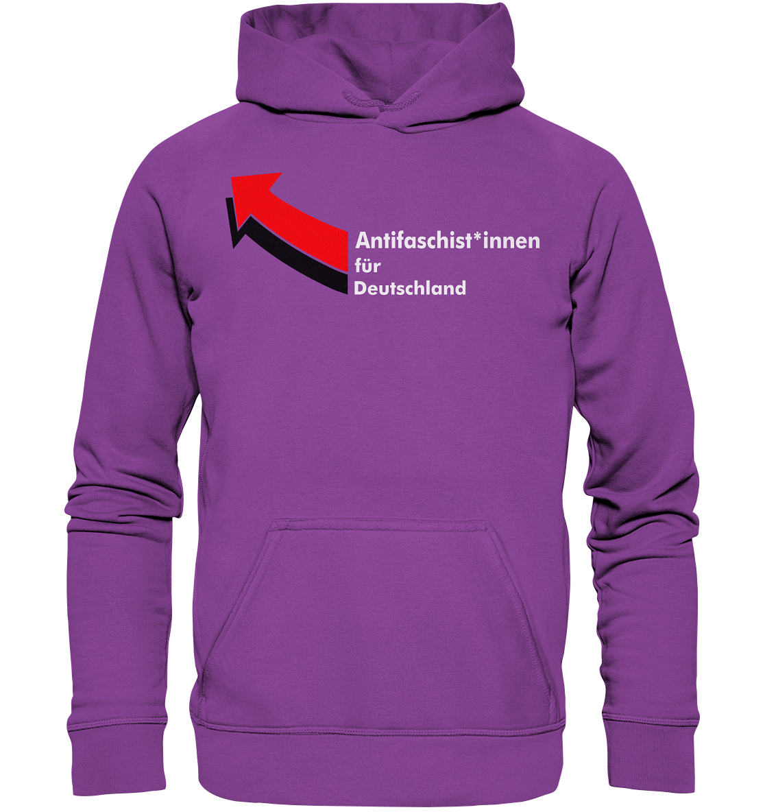 Antifaschist*innen für Deutschland (weiße Schrift) Hoodie