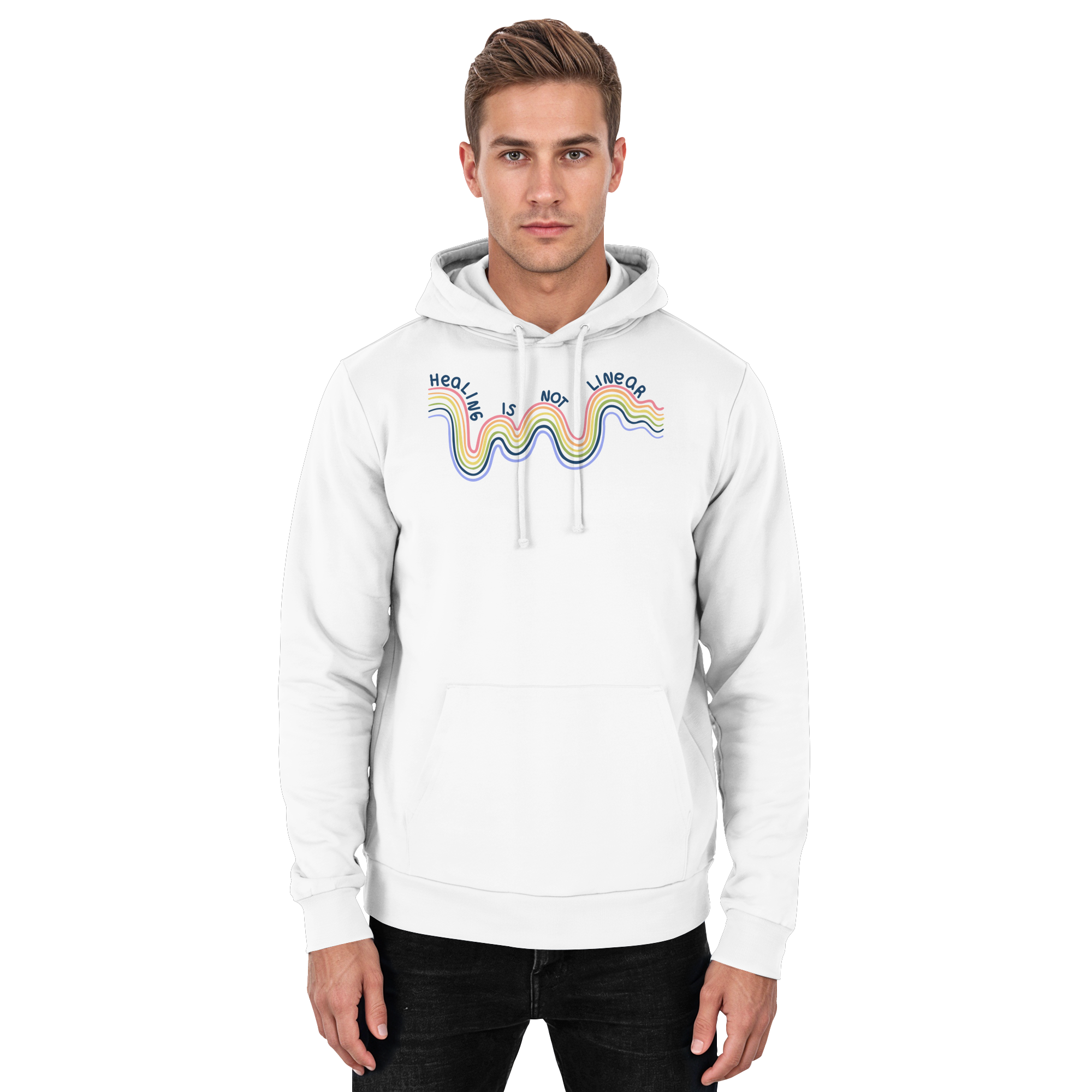 Healing is not Linear - Basic Unisex Hoodie