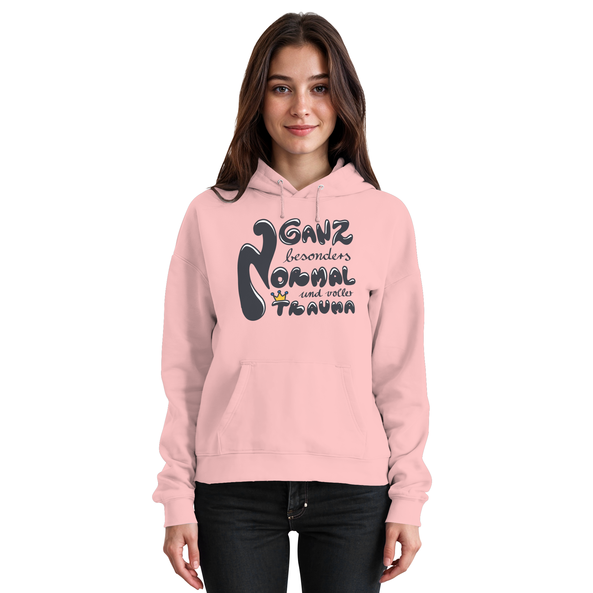 Ganz besonders Normal und voller Trauma "Schwarze Edition" - Basic Unisex Hoodie