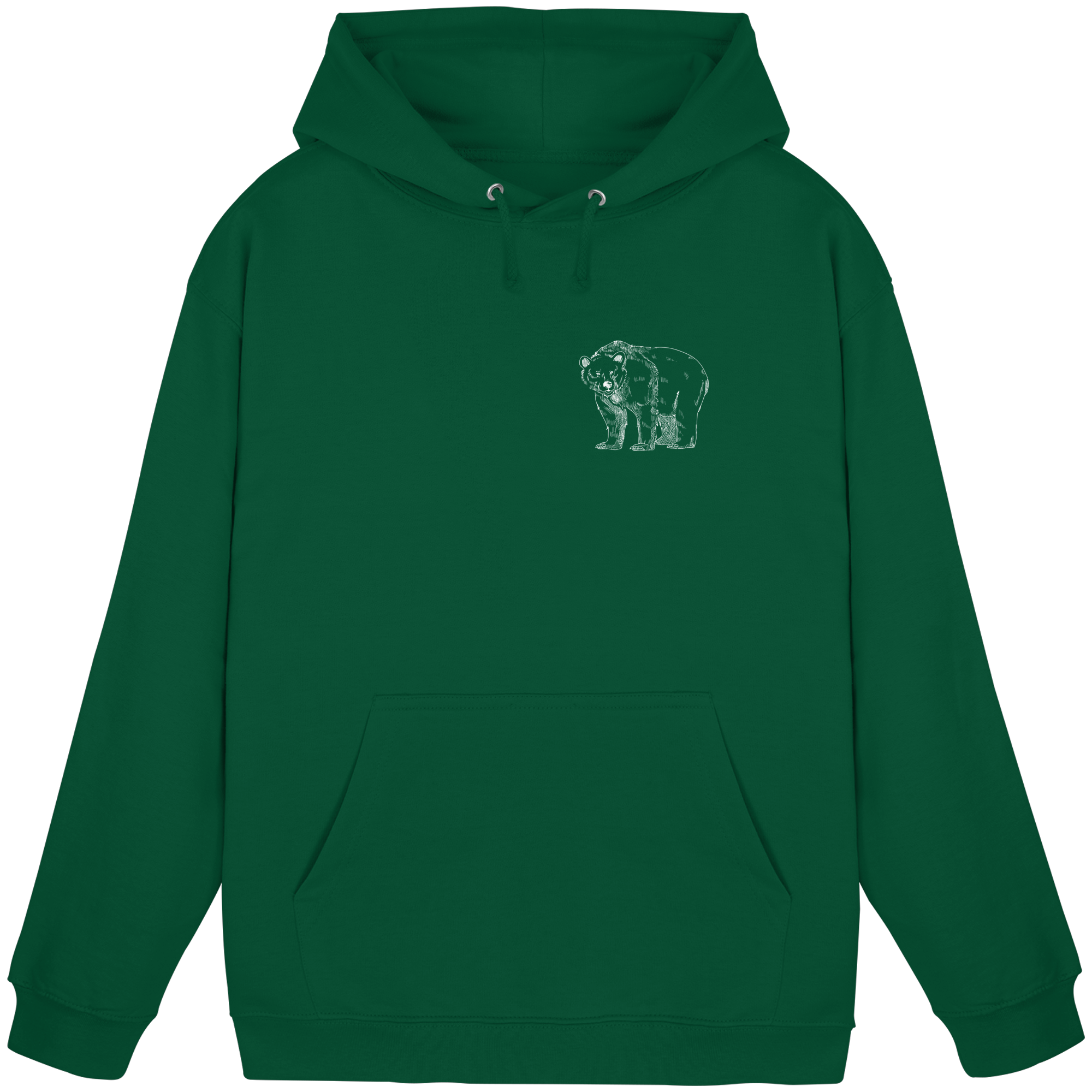 Team Bär Backprint (weiß) - Basic Unisex Hoodie
