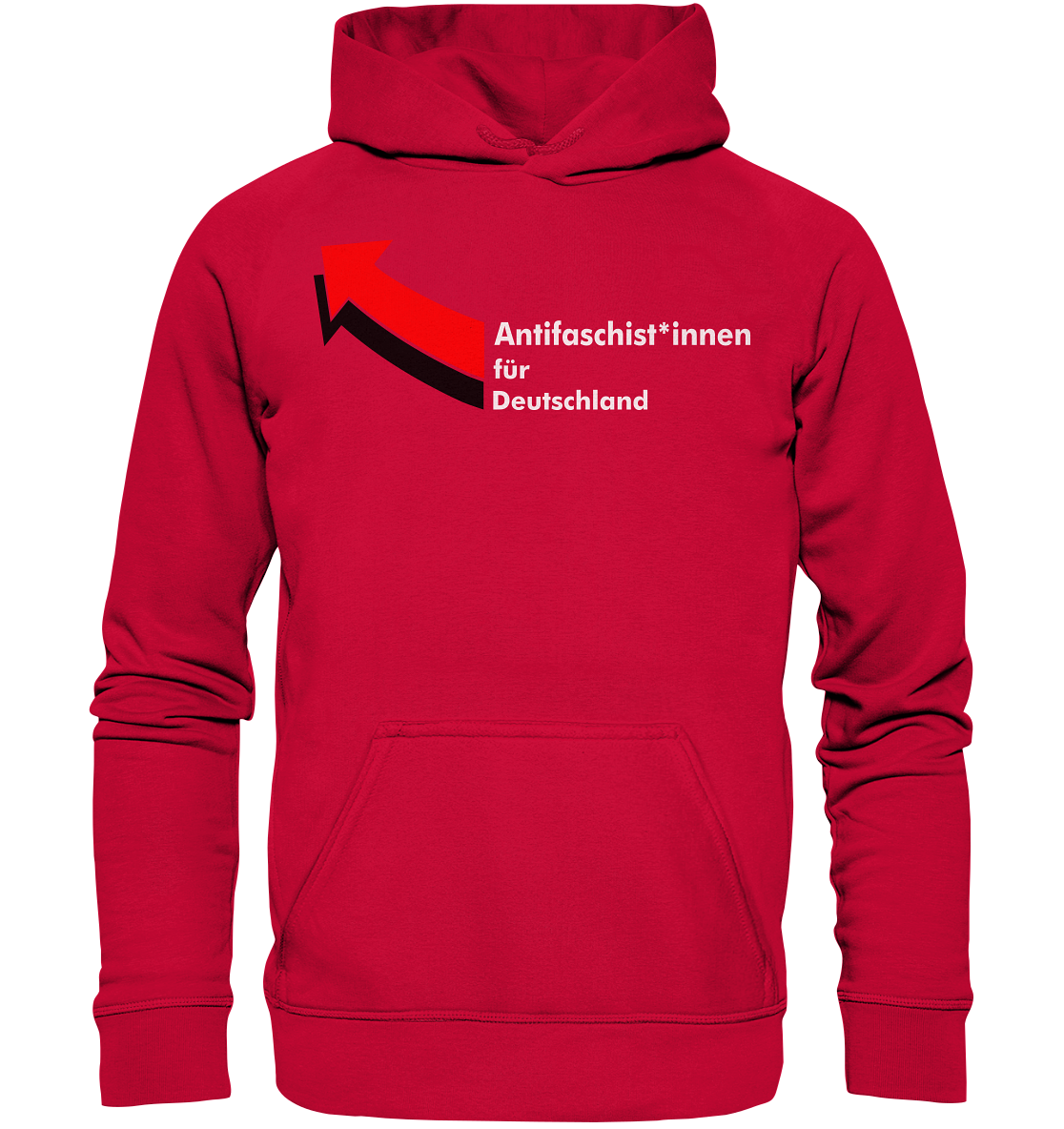 Antifaschist*innen für Deutschland (weiße Schrift) Hoodie