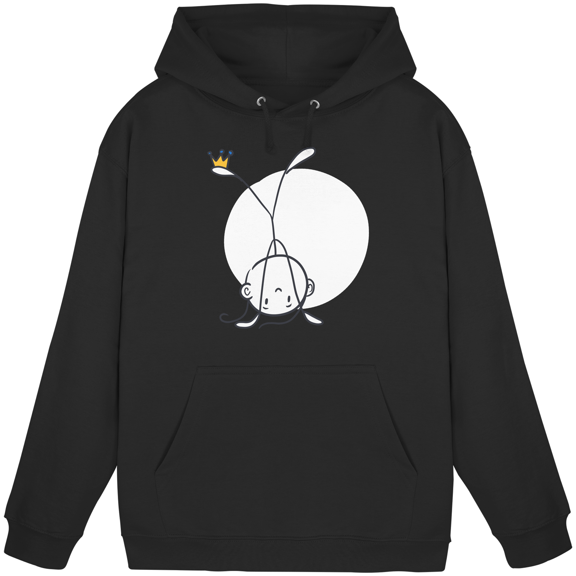 Seelenmännchen "Handstand Edition" Frontprint (dunkel) - Basic Unisex Hoodie